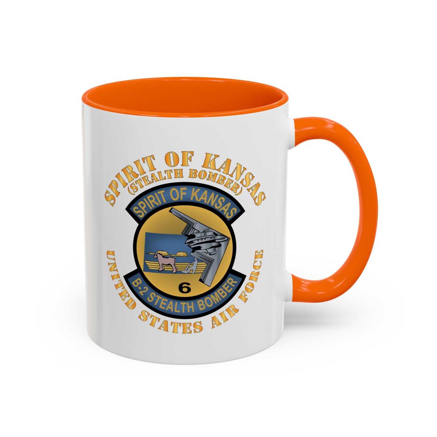Accent Coffee Mug (11oz & 15oz) - USAF - B2 - Spirit of Kansas - Stealth Bomber X 300