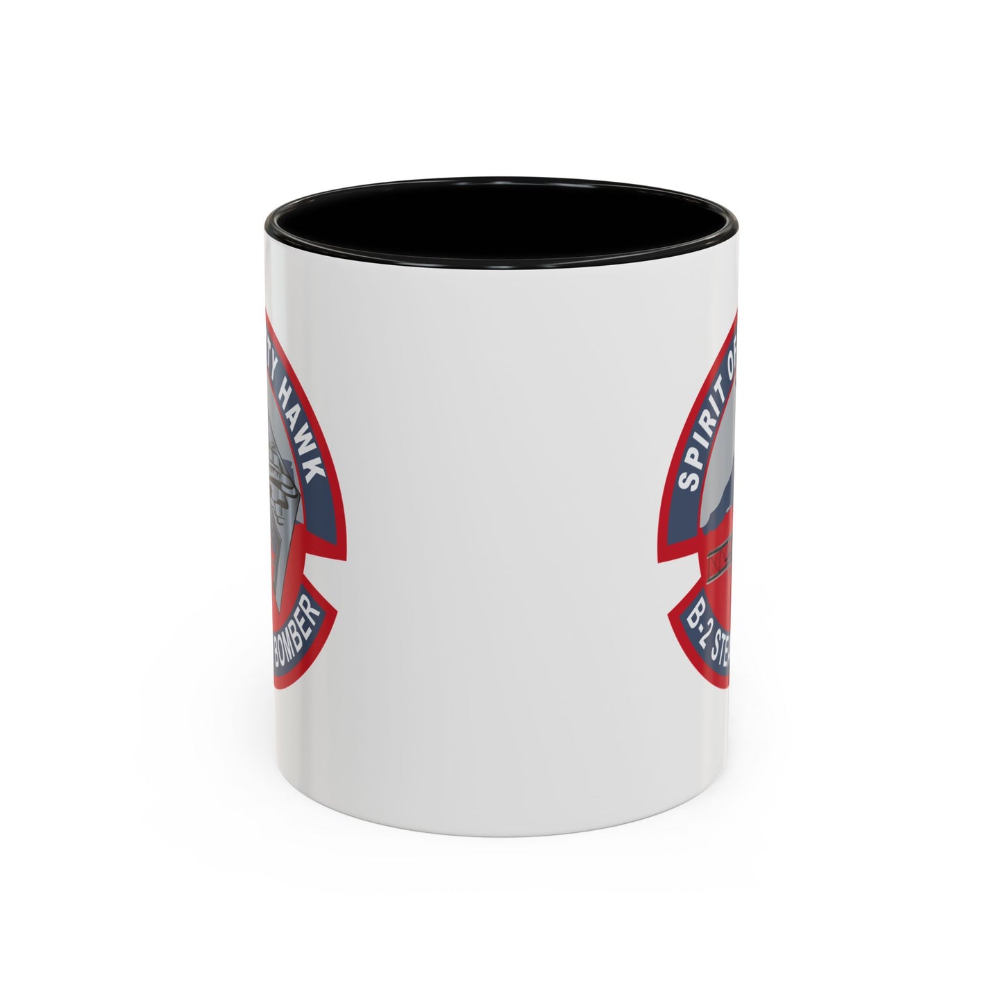 Accent Coffee Mug (11oz & 15oz) - USAF - B2 - Spirit of Kitty Hawk - Stealth Bomber wo txt X 300