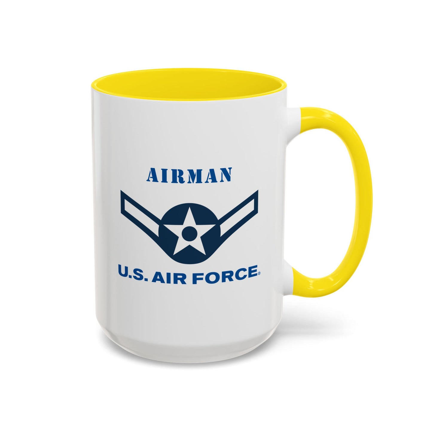 Accent Coffee Mug (11oz & 15oz) - USAF - Airman (E2) - 2020 - US Air Force w Text X 300