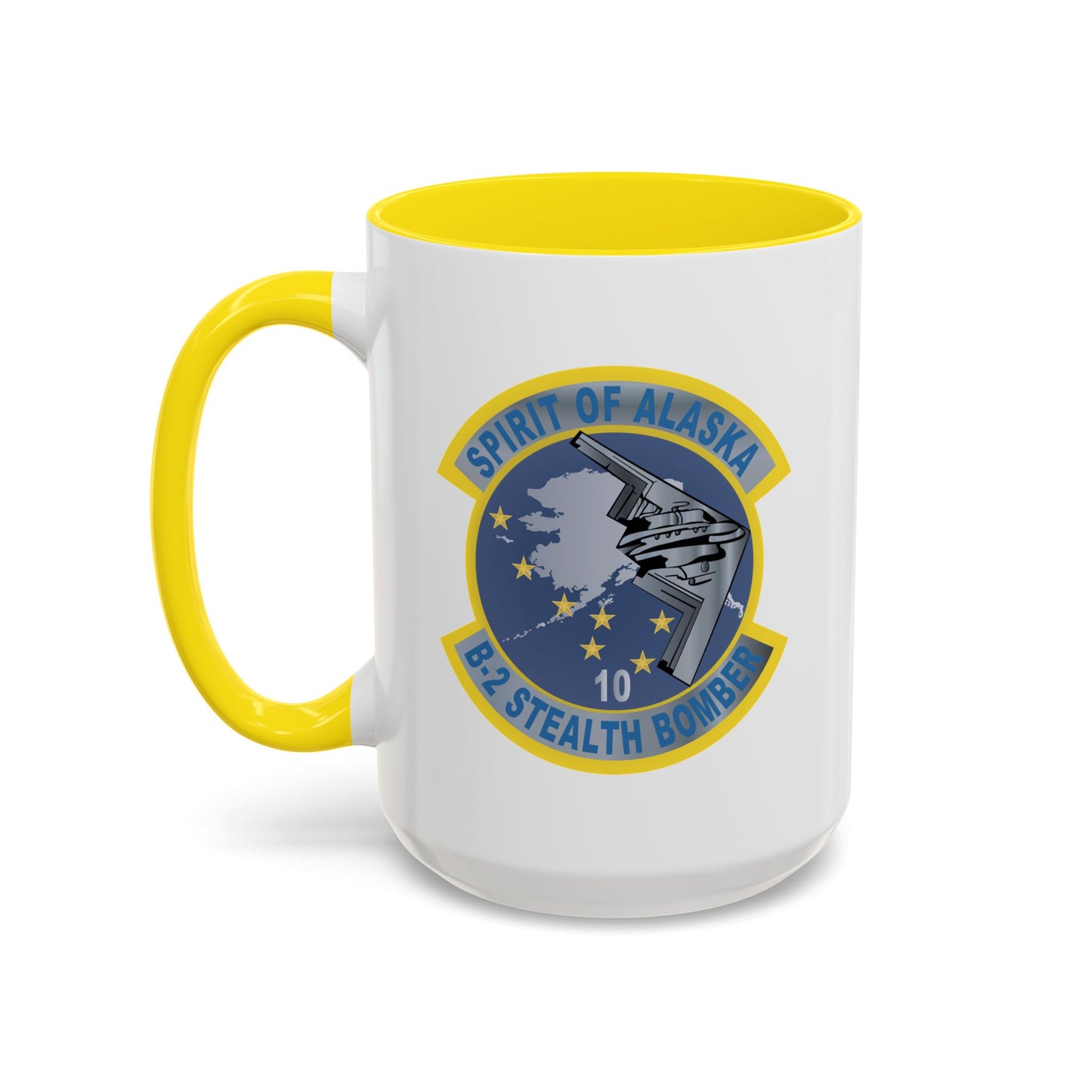Accent Coffee Mug (11oz & 15oz) - USAF - B2 - Spirit of Alaska - Stealth Bomber wo txt X 300