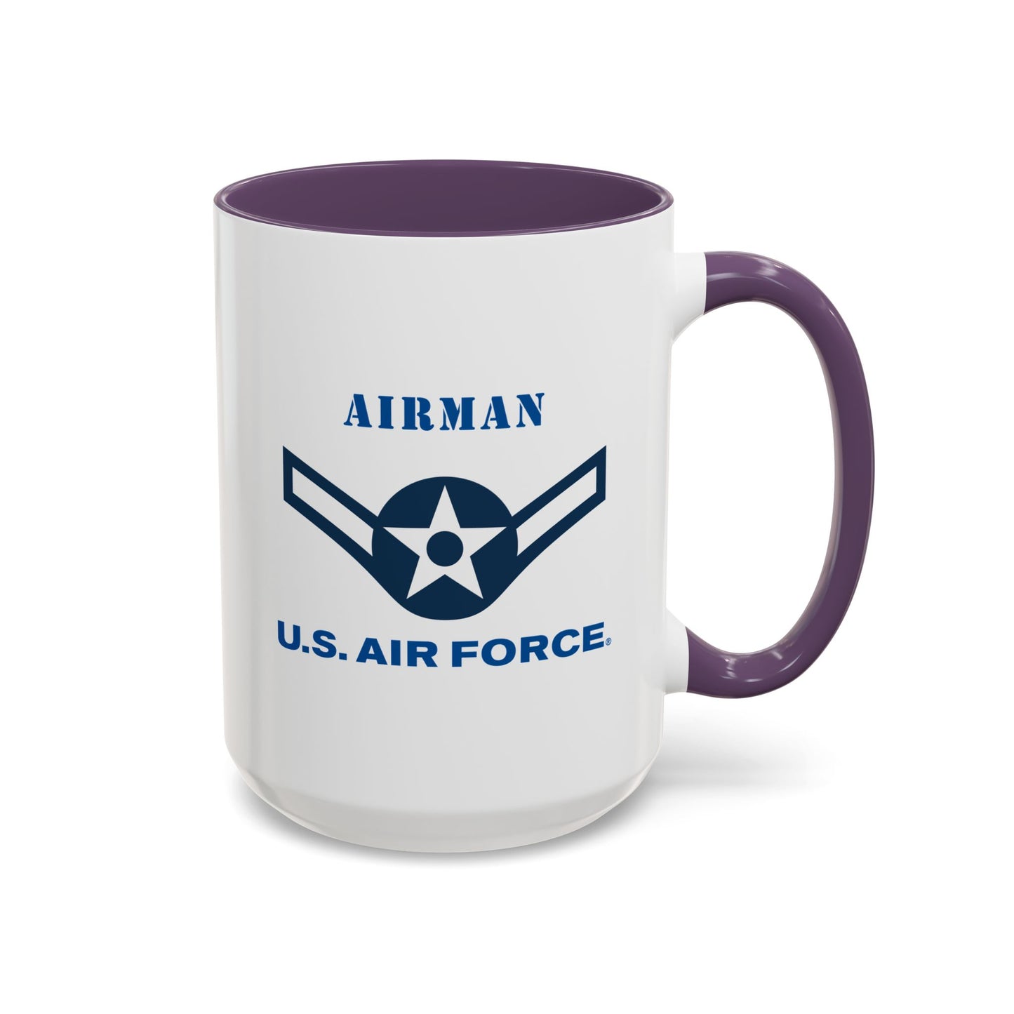 Accent Coffee Mug (11oz & 15oz) - USAF - Airman (E2) - 2020 - US Air Force w Text X 300