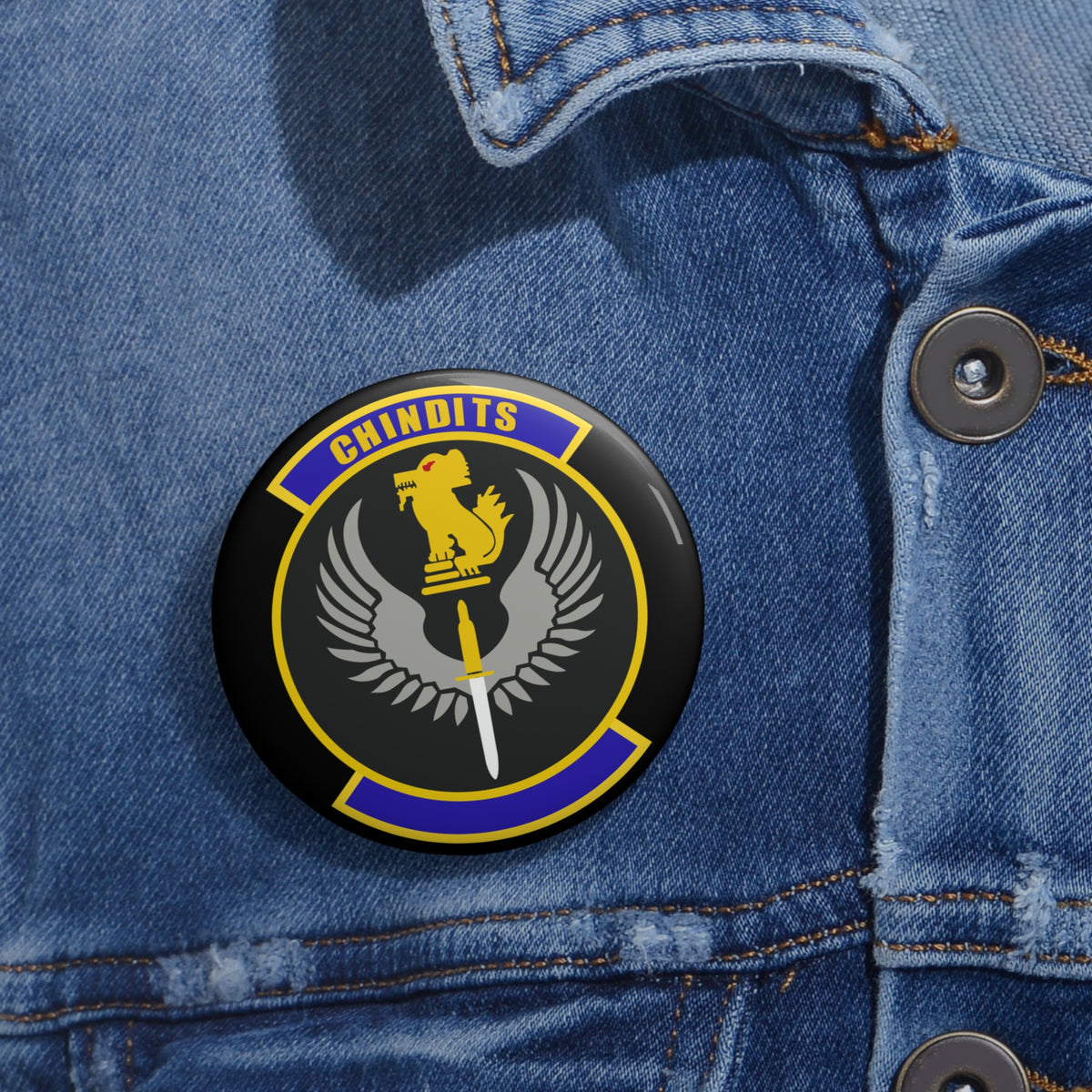 Custom Pin Button - USAF - 1st Special Operations Theater Air Operations Sq wo txt X 300