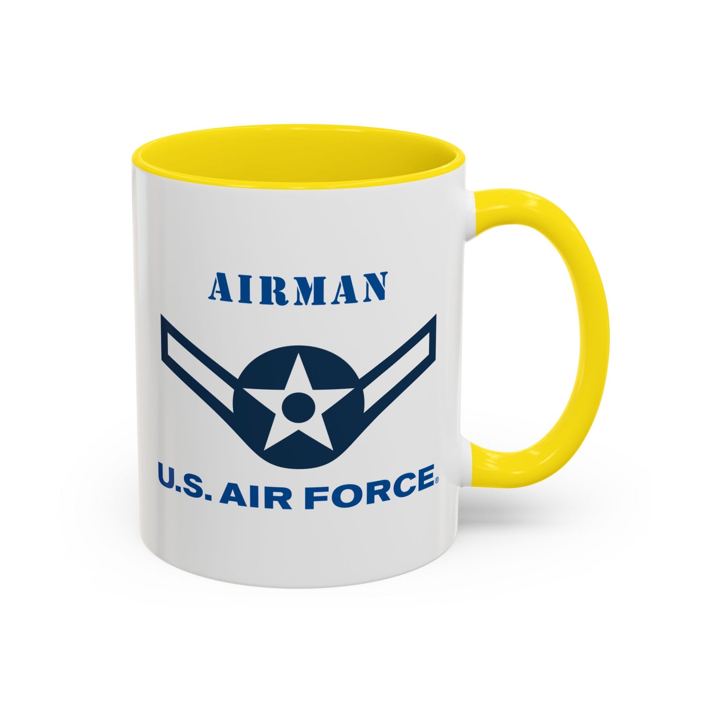 Accent Coffee Mug (11oz & 15oz) - USAF - Airman (E2) - 2020 - US Air Force w Text X 300