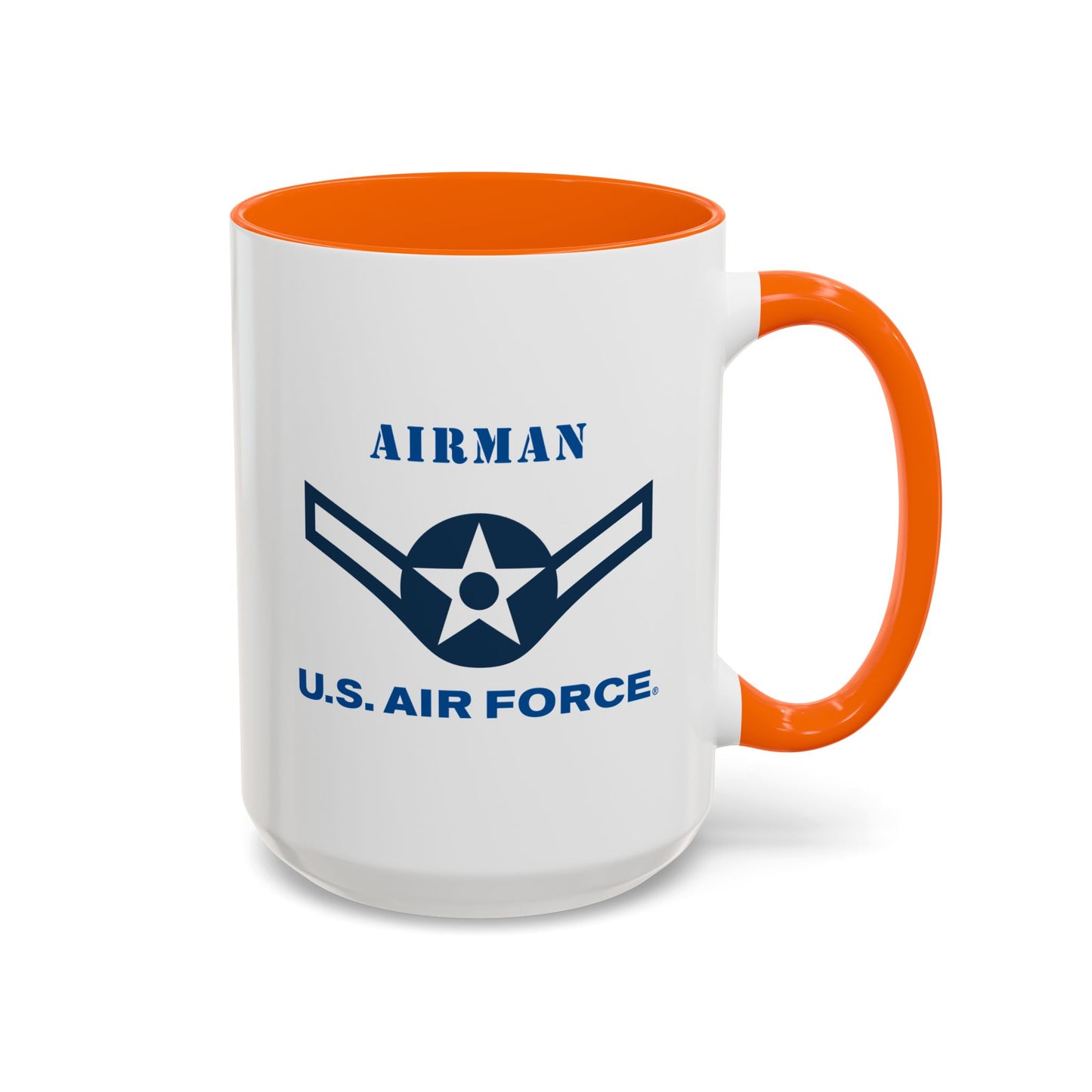 Accent Coffee Mug (11oz & 15oz) - USAF - Airman (E2) - 2020 - US Air Force w Text X 300