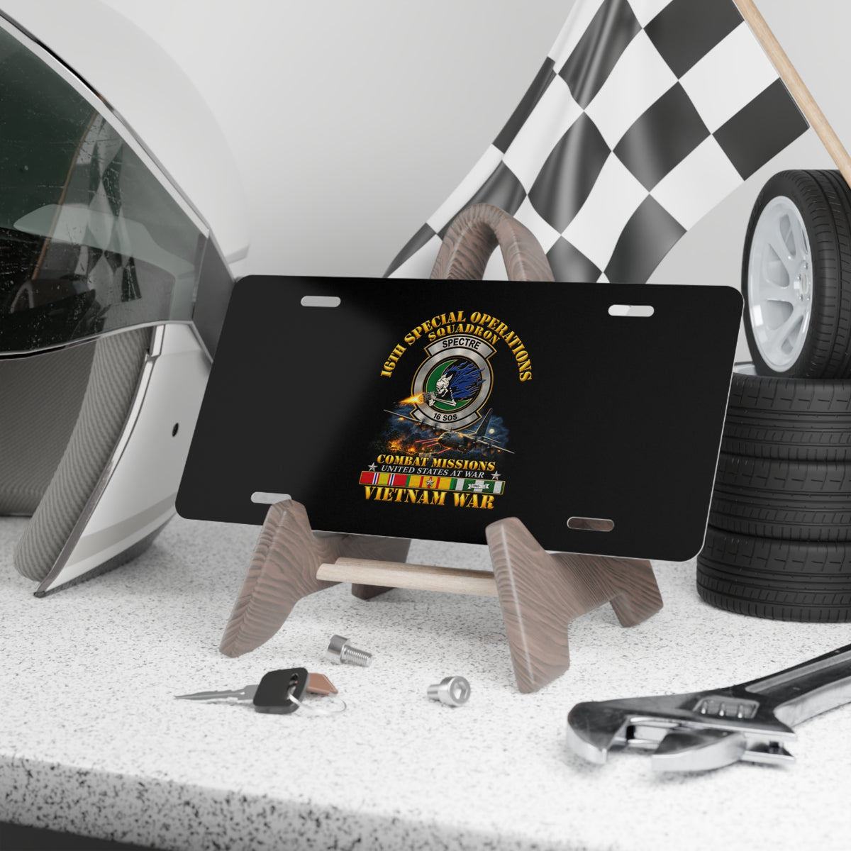 License Plate - SOF - 16th SOS - Combat Missions w VN SVC - 3D - Enhanced