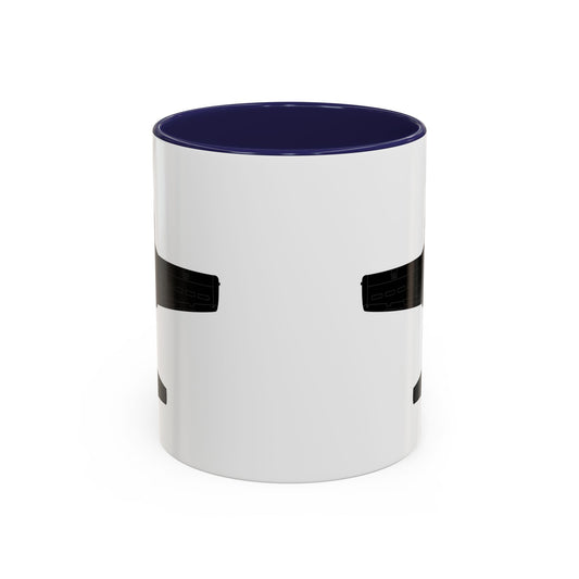 Accent Coffee Mug (11oz & 15oz) - Aircraft - T-37-Trainer - Top - Black - Metal X 300