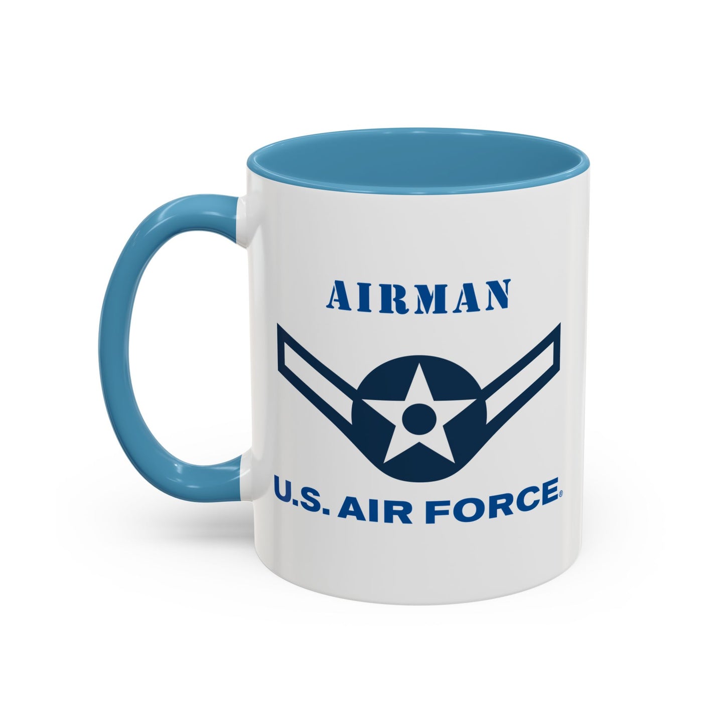 Accent Coffee Mug (11oz & 15oz) - USAF - Airman (E2) - 2020 - US Air Force w Text X 300