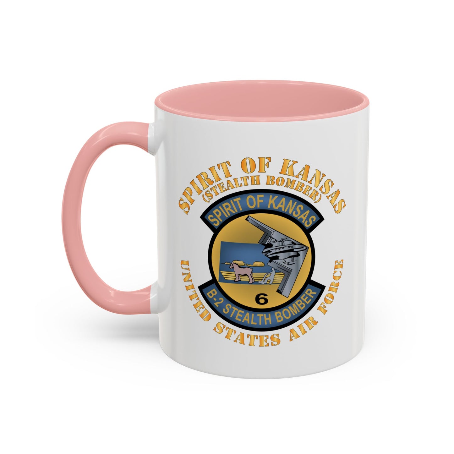 Accent Coffee Mug (11oz & 15oz) - USAF - B2 - Spirit of Kansas - Stealth Bomber X 300