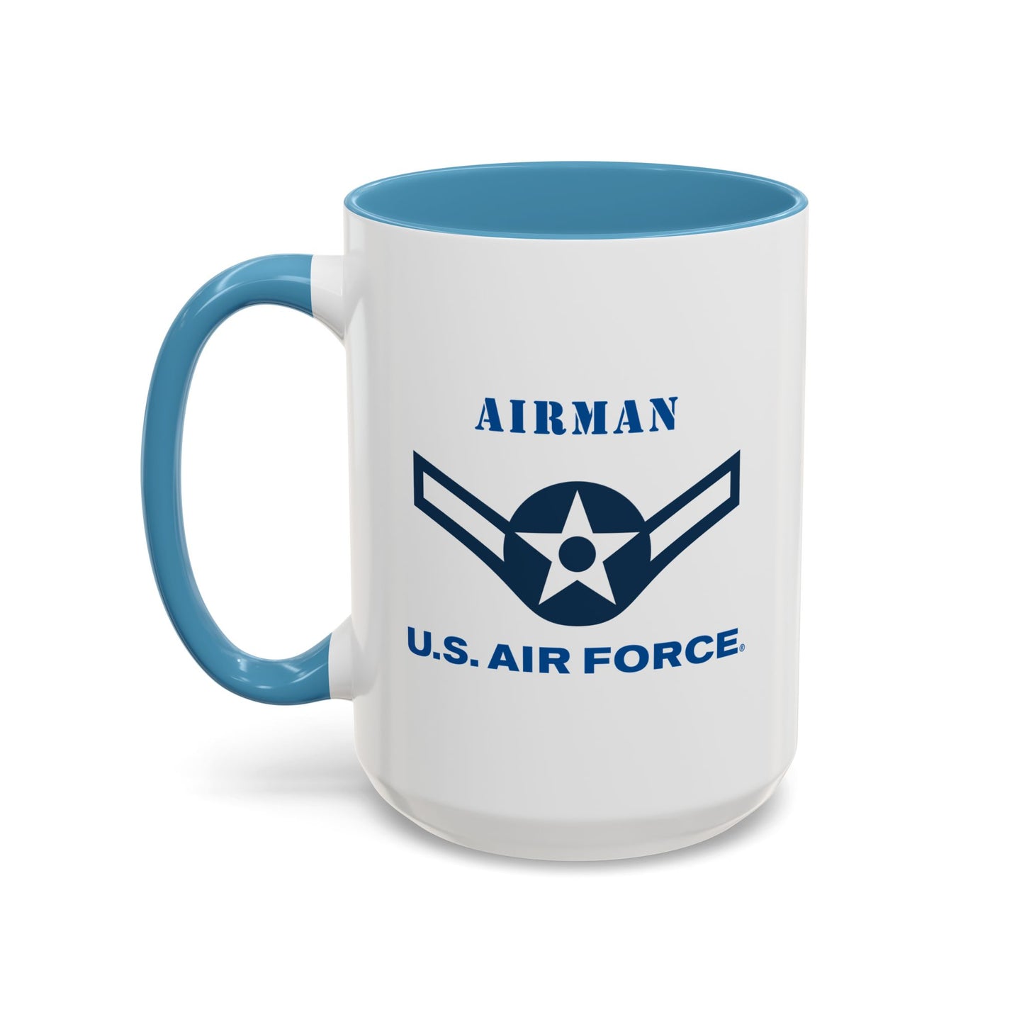 Accent Coffee Mug (11oz & 15oz) - USAF - Airman (E2) - 2020 - US Air Force w Text X 300