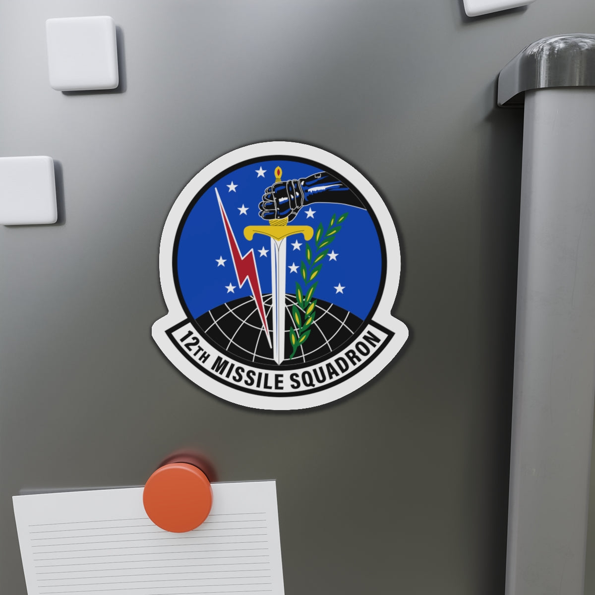 Die-Cut Magnet - USAF - 12th Missile Squadron wo txt