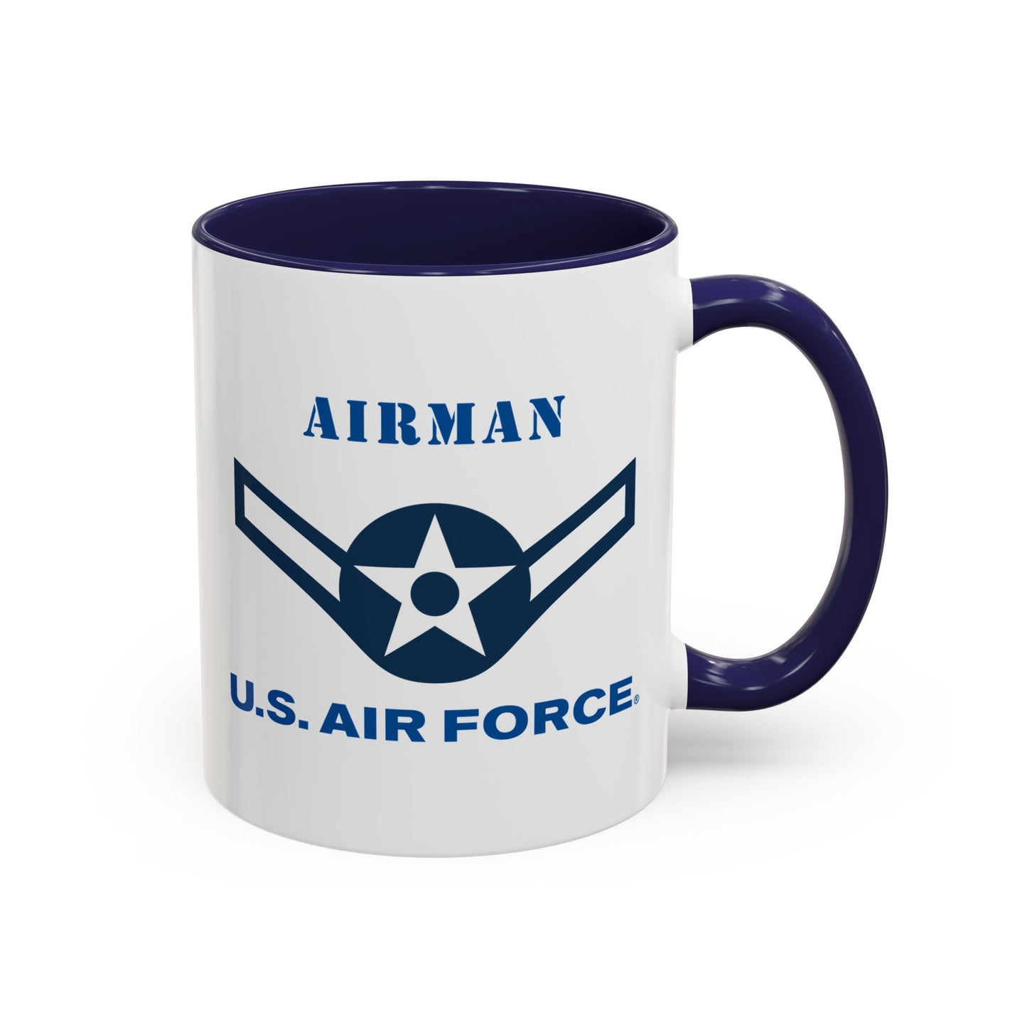 Accent Coffee Mug (11oz & 15oz) - USAF - Airman (E2) - 2020 - US Air Force w Text X 300