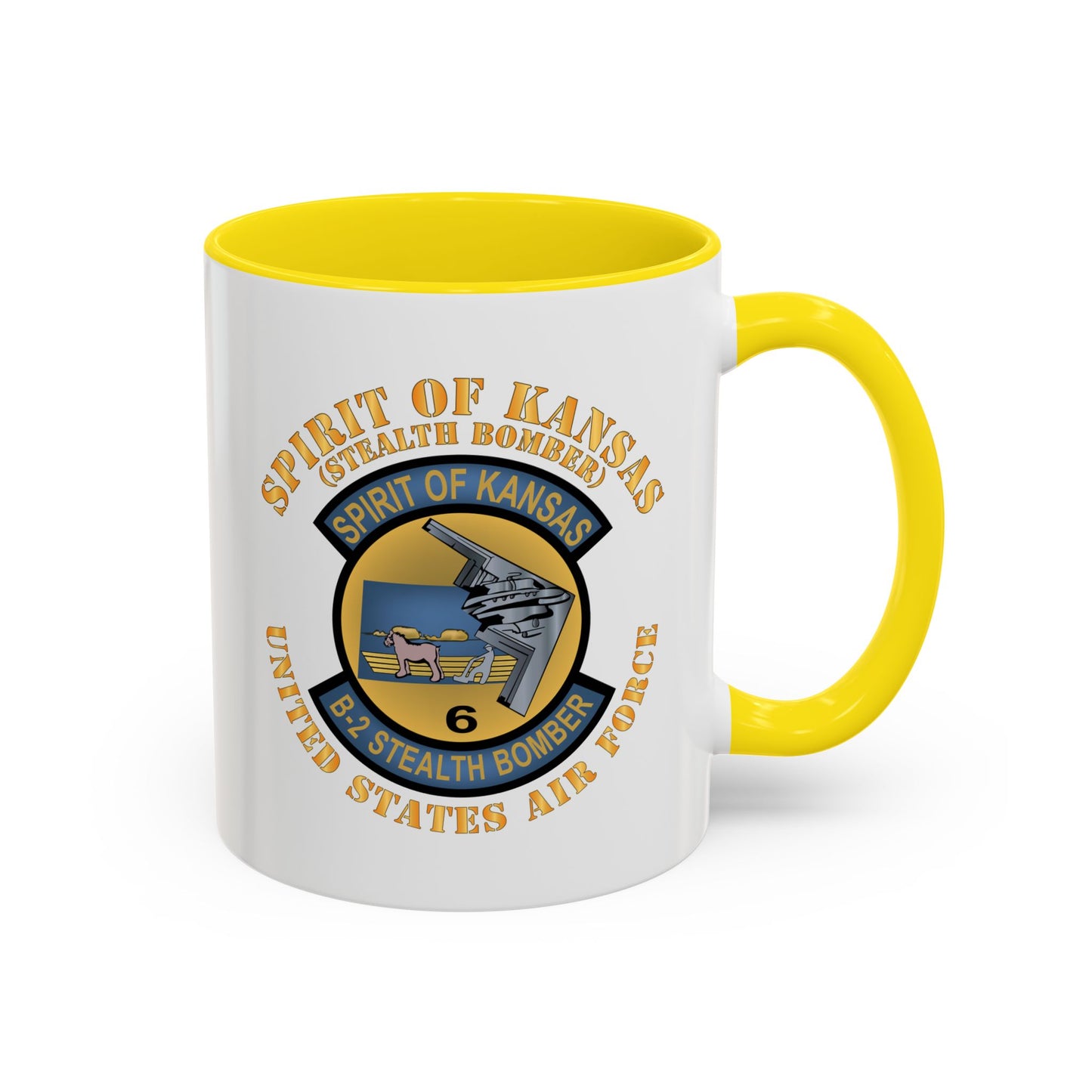 Accent Coffee Mug (11oz & 15oz) - USAF - B2 - Spirit of Kansas - Stealth Bomber X 300