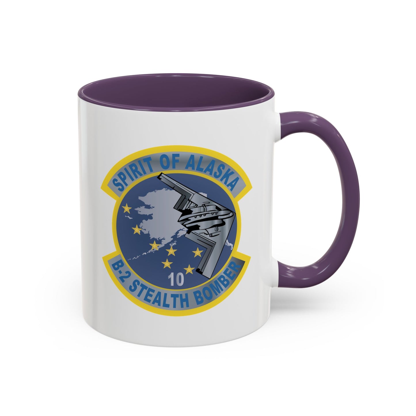 Accent Coffee Mug (11oz & 15oz) - USAF - B2 - Spirit of Alaska - Stealth Bomber wo txt X 300