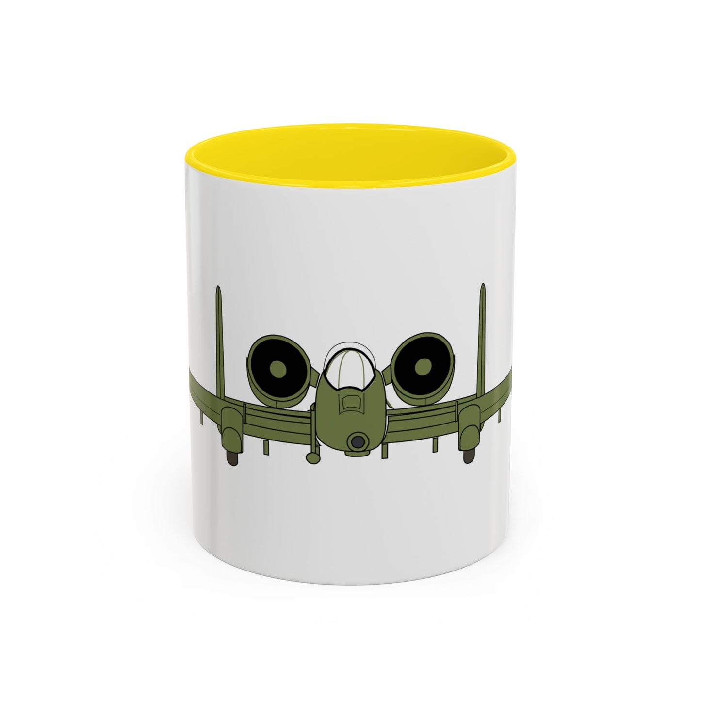 Accent Coffee Mug (11oz & 15oz) - Aircraft - USAF - A-10 Thunderbolt II - Front X 300