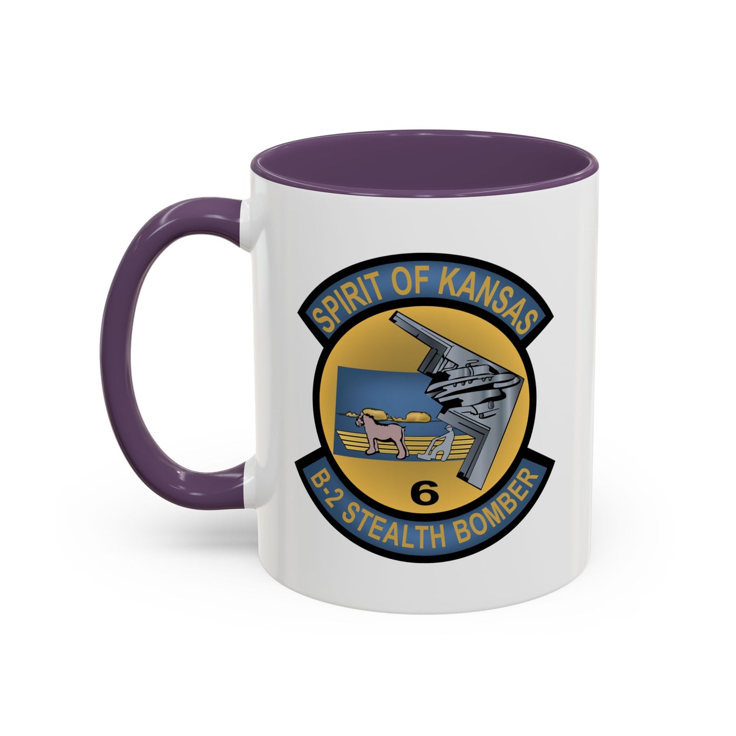 Accent Coffee Mug (11oz & 15oz) - USAF - B2 - Spirit of Kansas - Stealth Bomber wo txt X 300