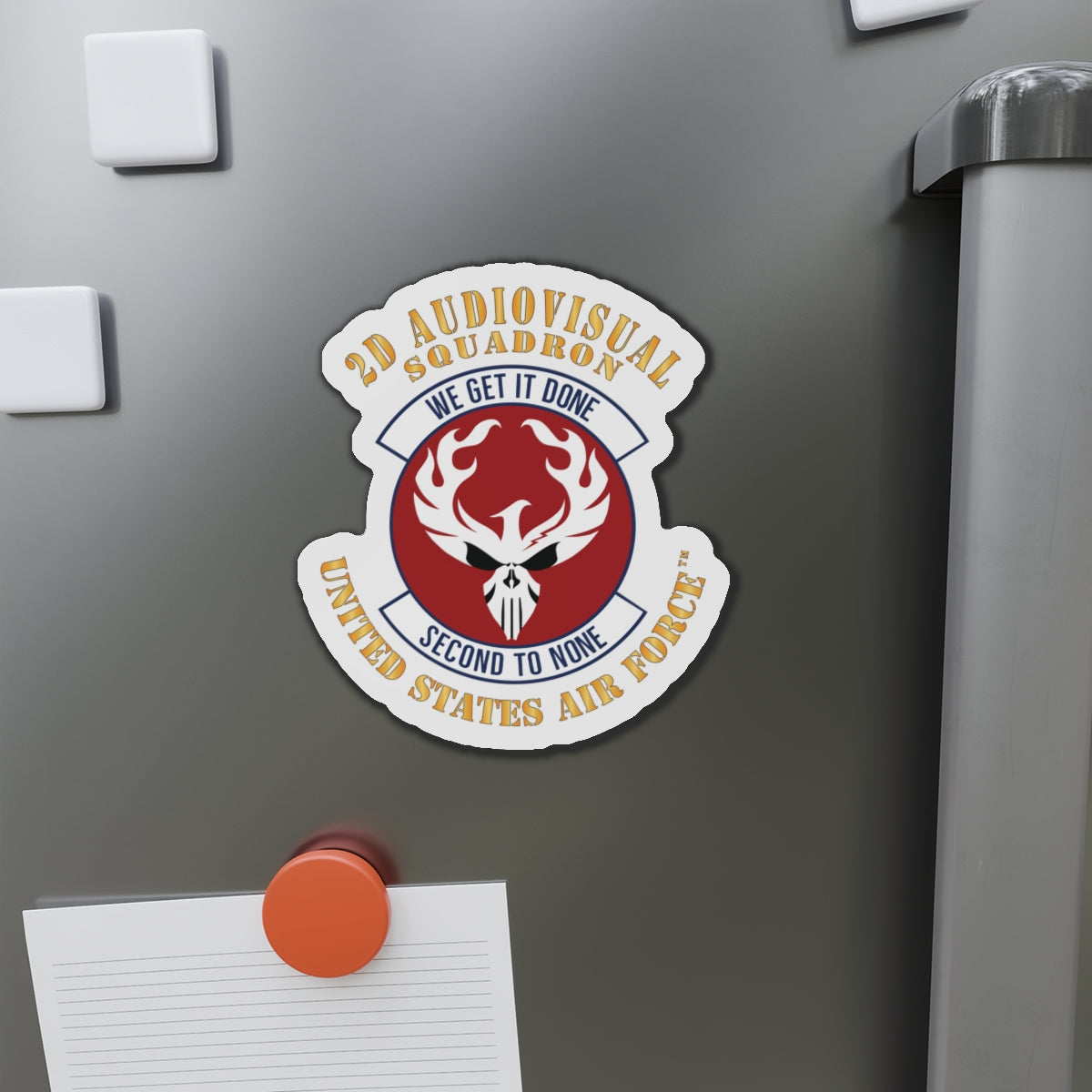 Die-Cut Magnet - USAF - 2d Audiovisual Squadron X 300