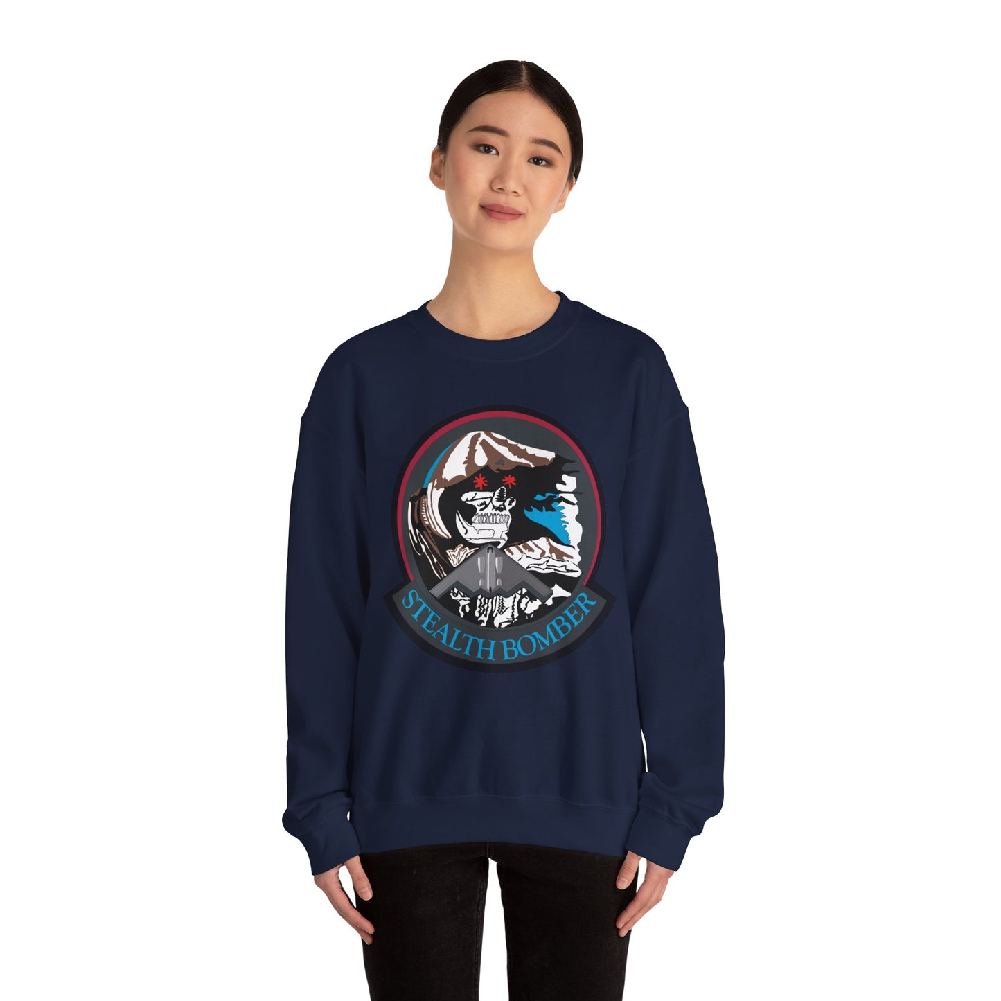 Crewneck Sweatshirt - USAF - B2 - Grim Reaper - Stealth Bomber wo txt X 300