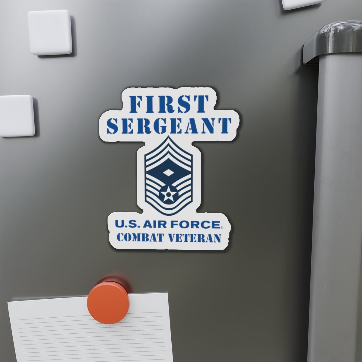 Die-Cut Magnet - USAF - First Sergeant (E9b) - 2020 - Combat Veteran