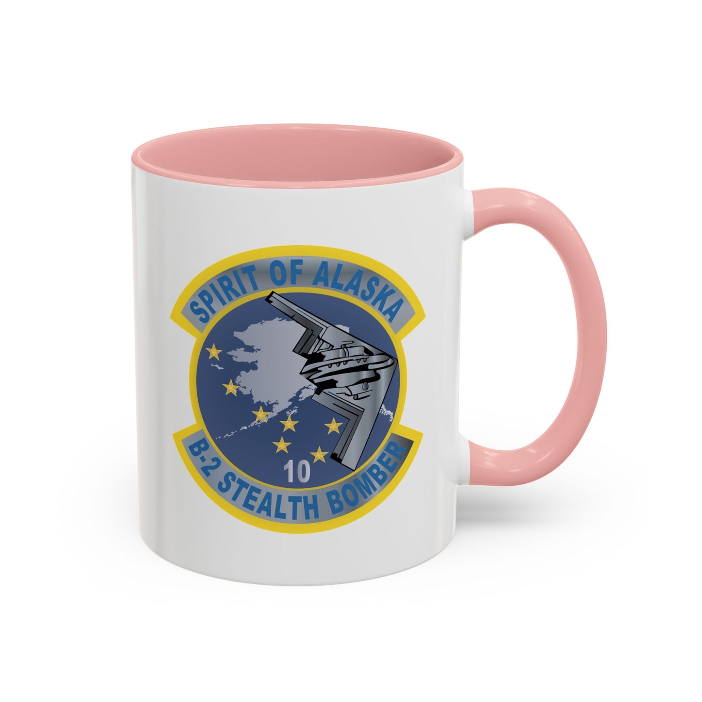 Accent Coffee Mug (11oz & 15oz) - USAF - B2 - Spirit of Alaska - Stealth Bomber wo txt X 300