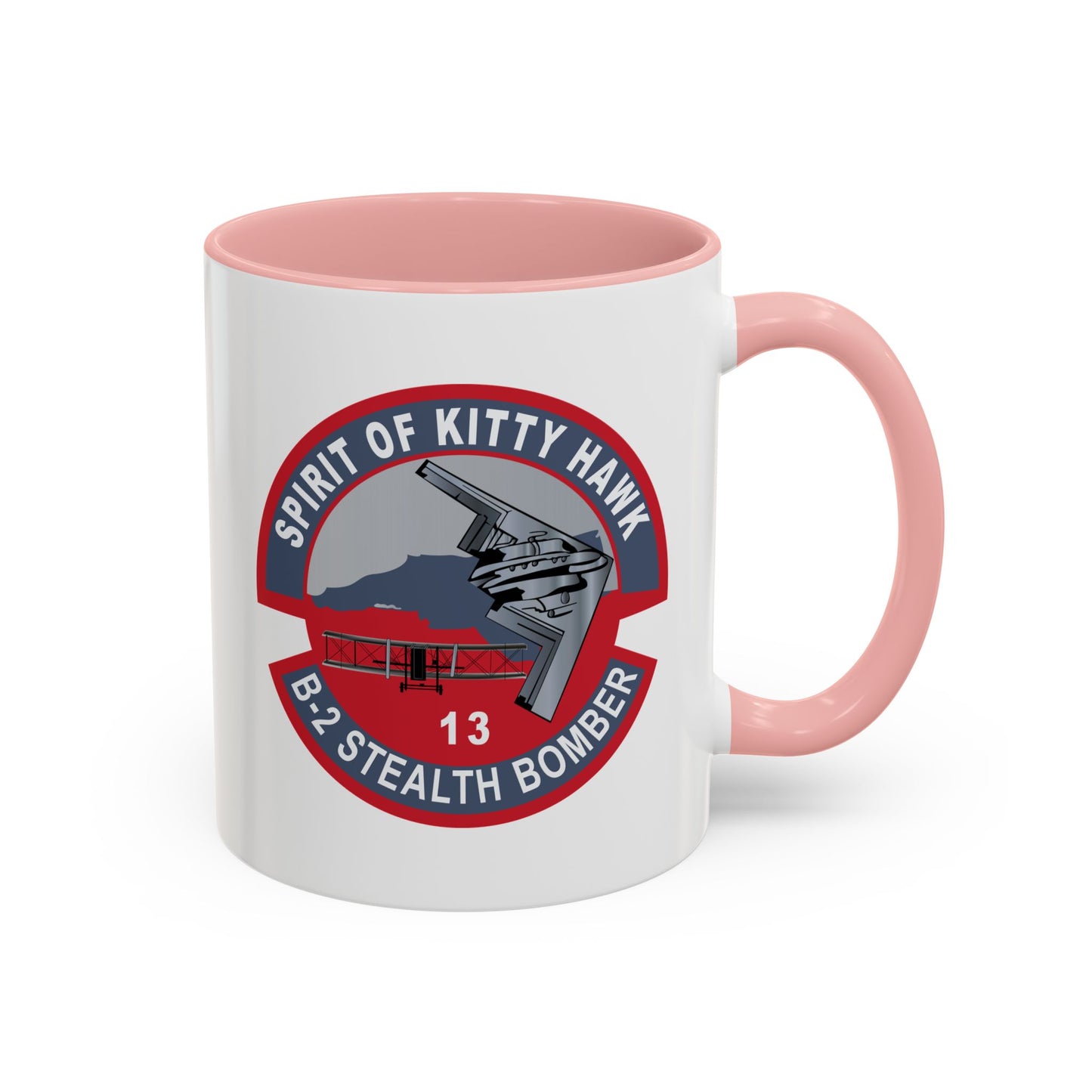 Accent Coffee Mug (11oz & 15oz) - USAF - B2 - Spirit of Kitty Hawk - Stealth Bomber wo txt X 300