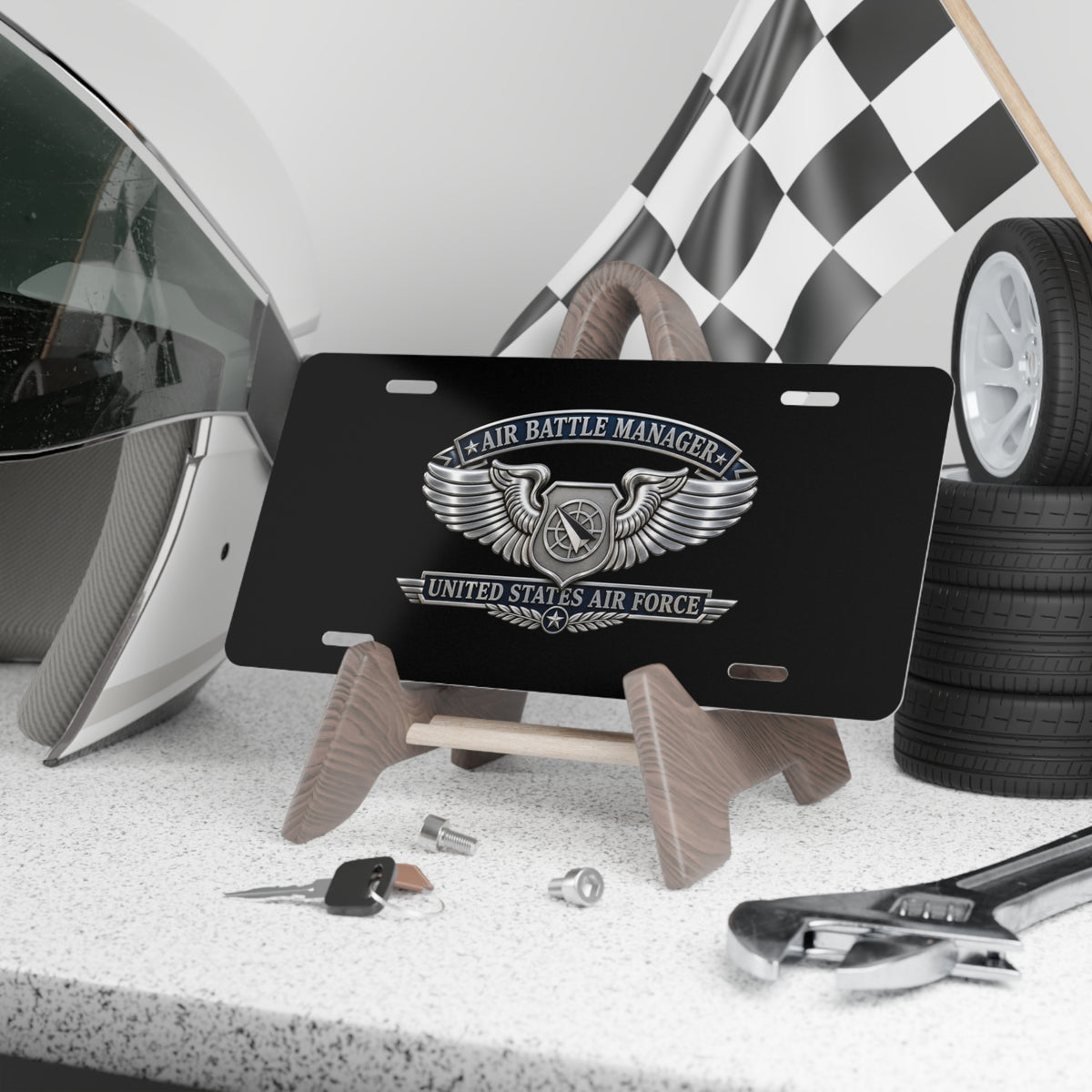License Plate - USAF - Air Battle Manager Badge - United States Air Force- 3D - Enhanced