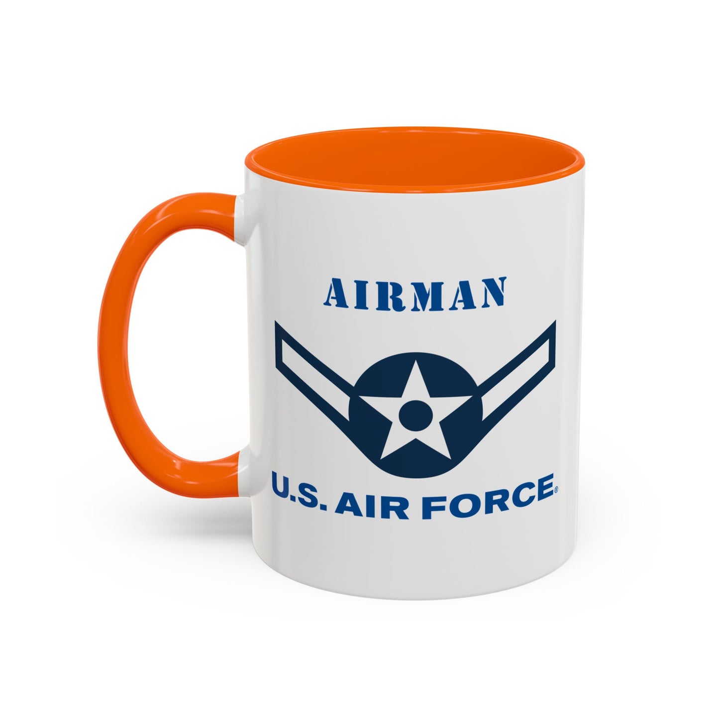 Accent Coffee Mug (11oz & 15oz) - USAF - Airman (E2) - 2020 - US Air Force w Text X 300