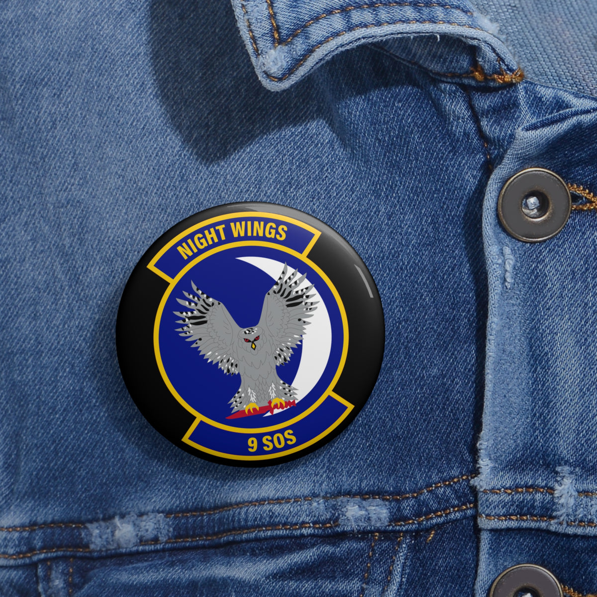 Custom Pin Button - USAF - 9th Special Operations Squadron wo txt X 300