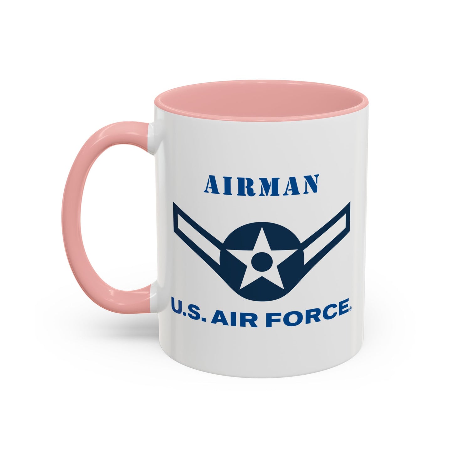 Accent Coffee Mug (11oz & 15oz) - USAF - Airman (E2) - 2020 - US Air Force w Text X 300