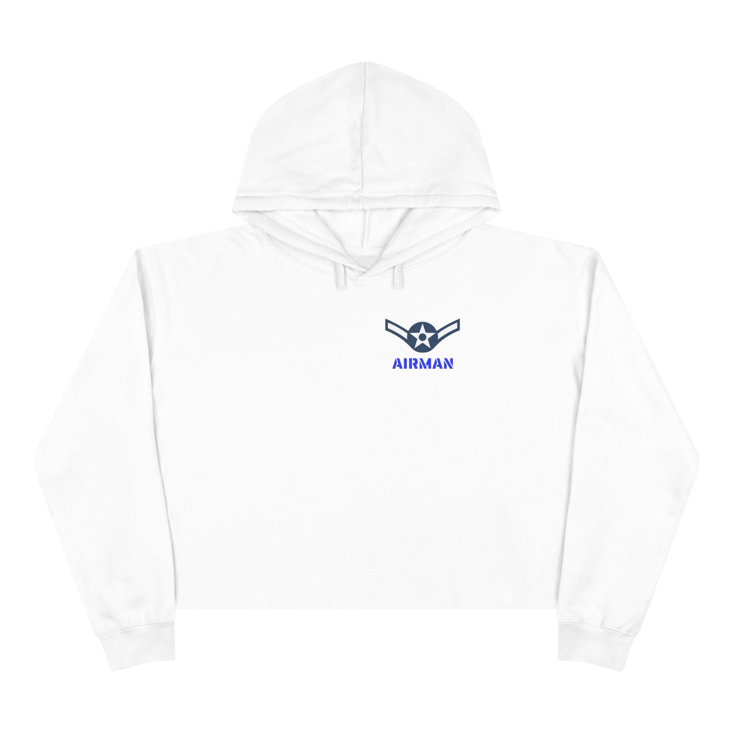 Air Force - Airman - Graphic Crop Hoodie, Casual Military Hoodie, Gifts for Airmen, Trendy Sportswear, Comfortable Everyday Wear