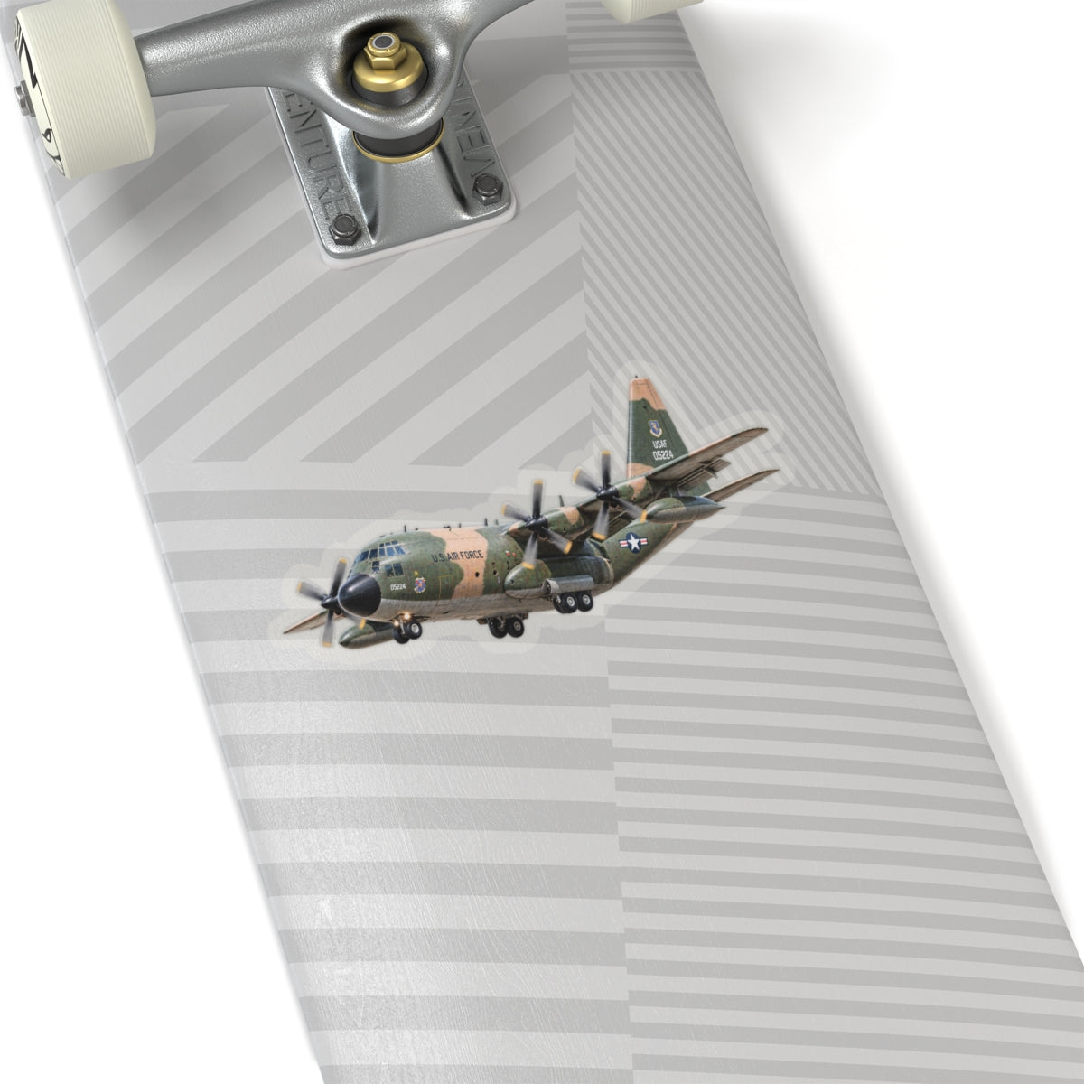 Kiss-Cut Stickers - C-130 Aircraft - Camo - Landing - Approach
