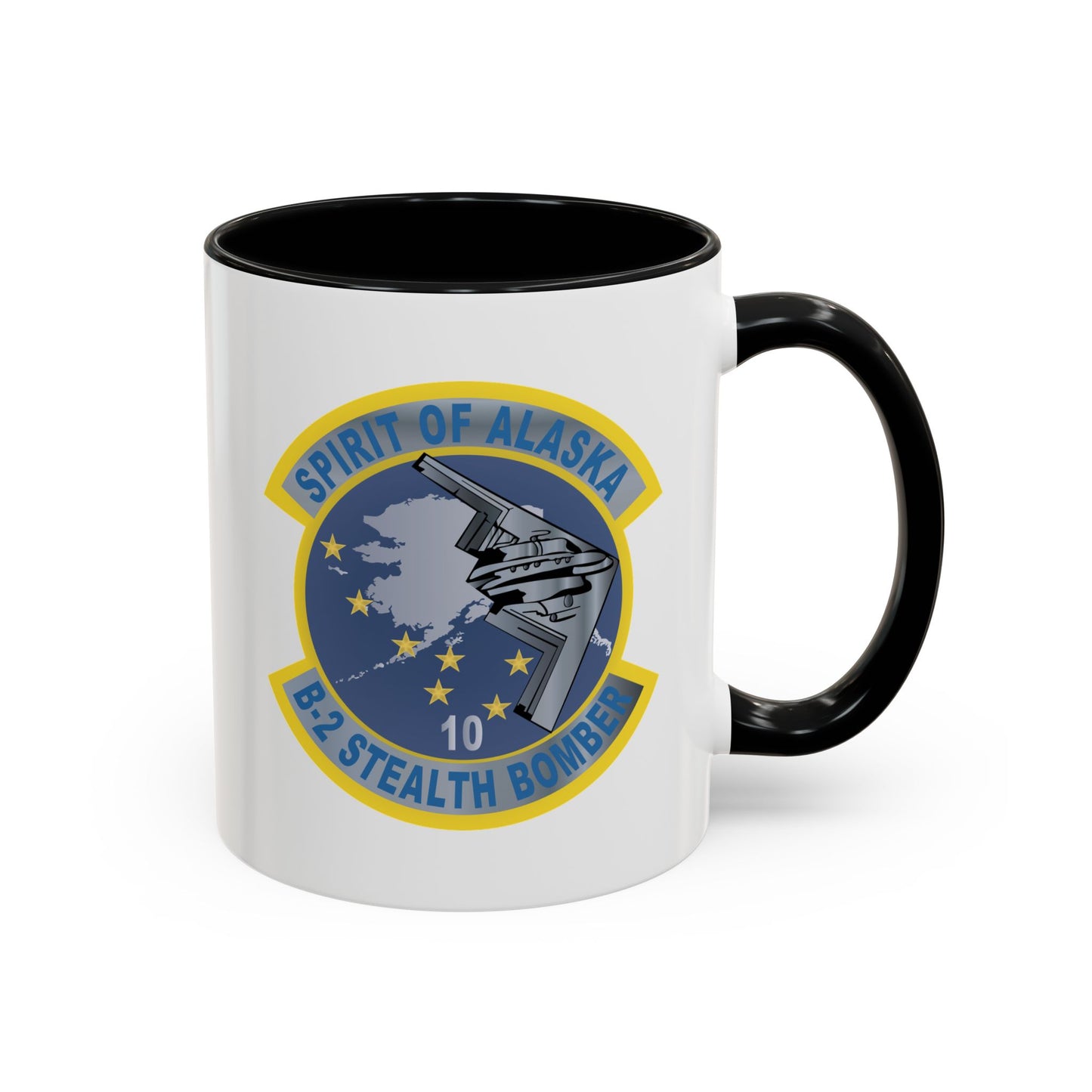 Accent Coffee Mug (11oz & 15oz) - USAF - B2 - Spirit of Alaska - Stealth Bomber wo txt X 300