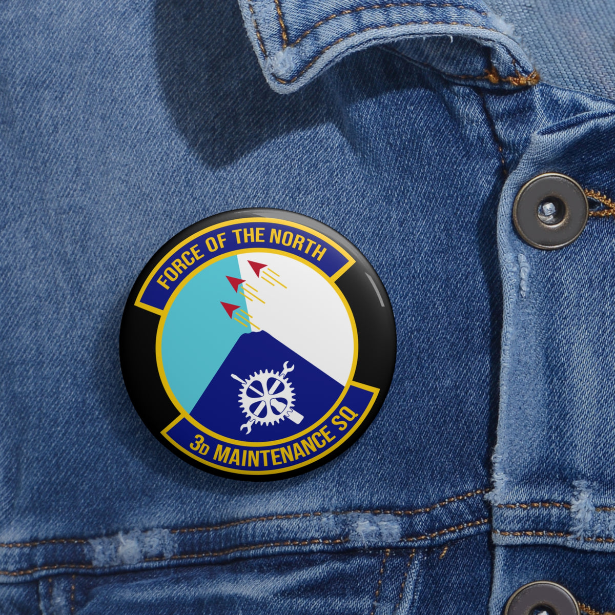 Custom Pin Button - USAF - 3rd Maintenance Squadron wo txt X 300