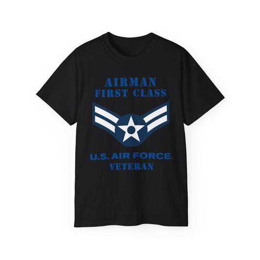 Unisex Ultra Cotton Tee - USAF - Airman - First Class (E3) - 2020 - Veteran