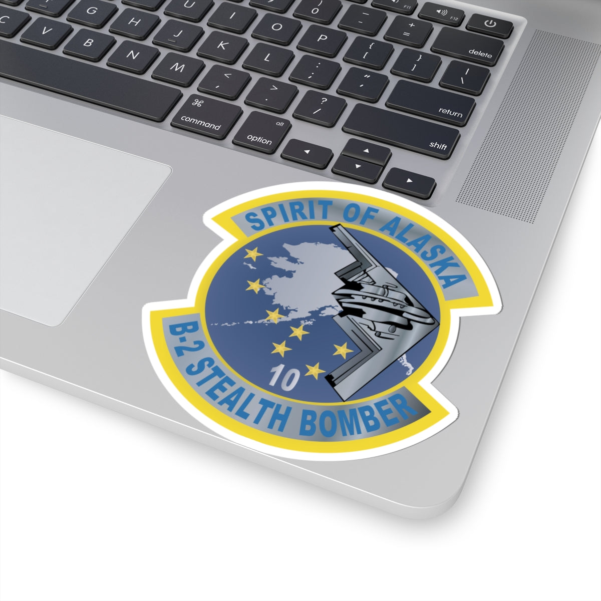 Kiss-Cut Stickers - USAF - B2 - Spirit of Alaska - Stealth Bomber wo txt X 300