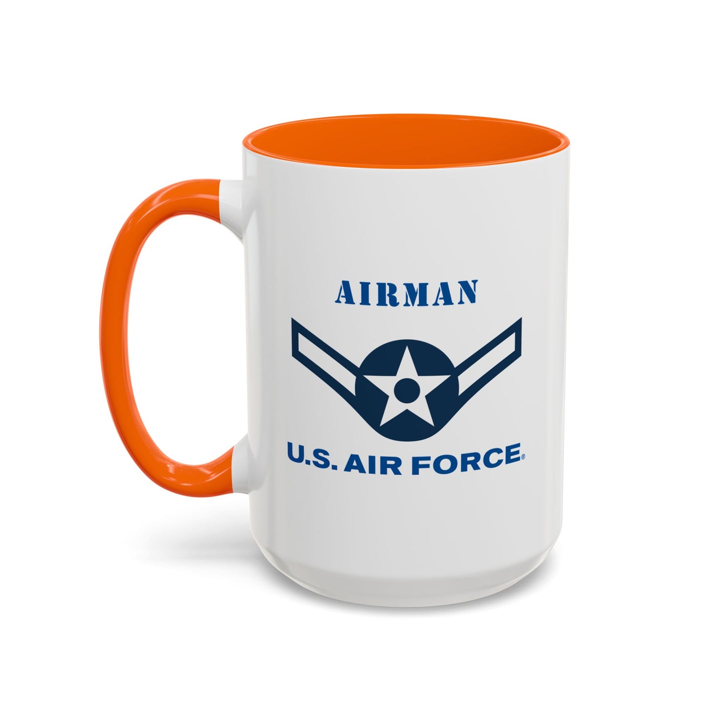 Accent Coffee Mug (11oz & 15oz) - USAF - Airman (E2) - 2020 - US Air Force w Text X 300