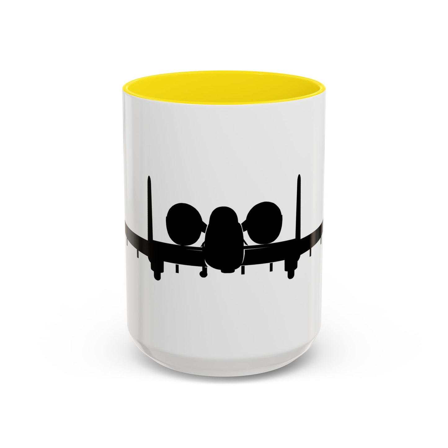 Accent Coffee Mug (11oz & 15oz) - Aircraft - USAF - A-10 Thunderbolt II - Front - Silhouette X 300