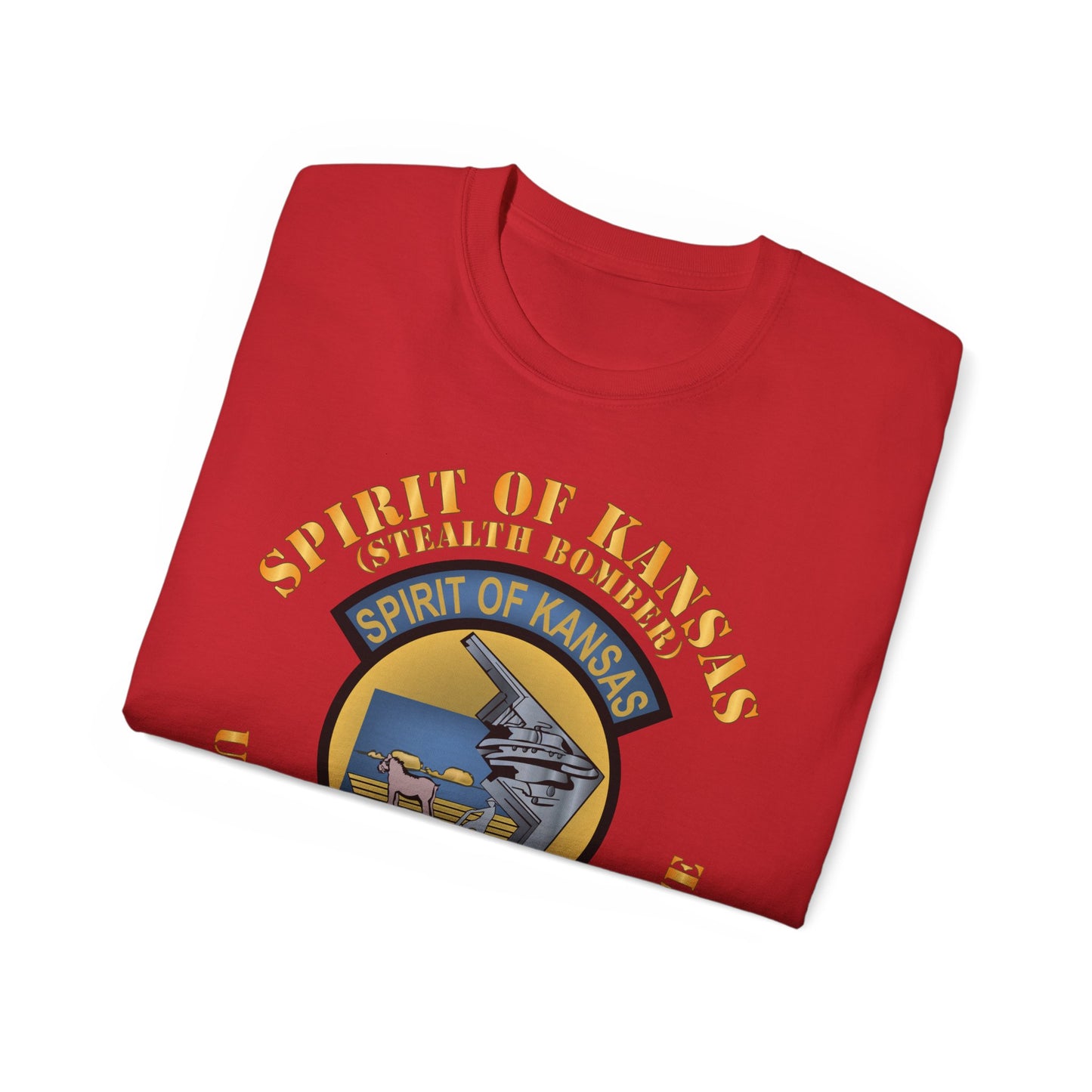 Unisex Ultra Cotton Tee -USAF - B2 - Spirit of Kansas - Stealth Bomber X 300