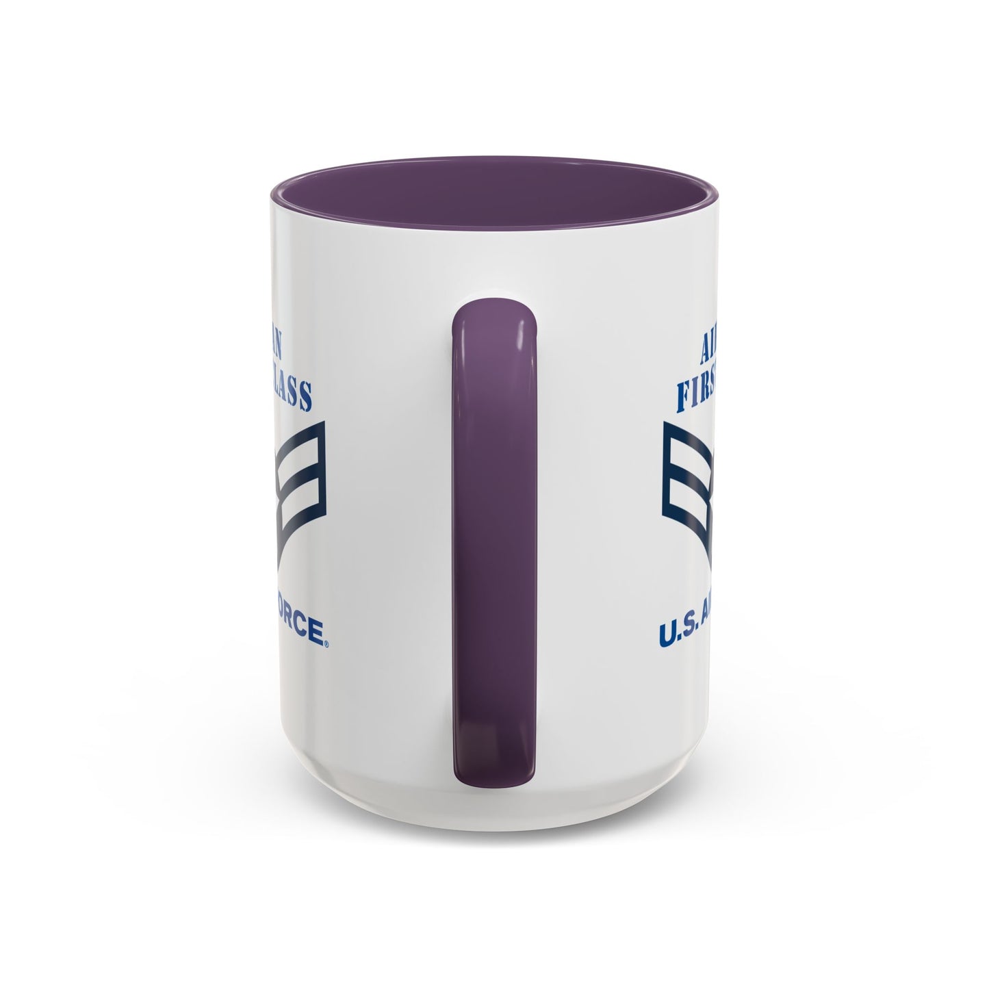 Accent Coffee Mug (11oz & 15oz) - USAF - Airman - First Class (E3) - 2020 - US Air Force w Text X 300