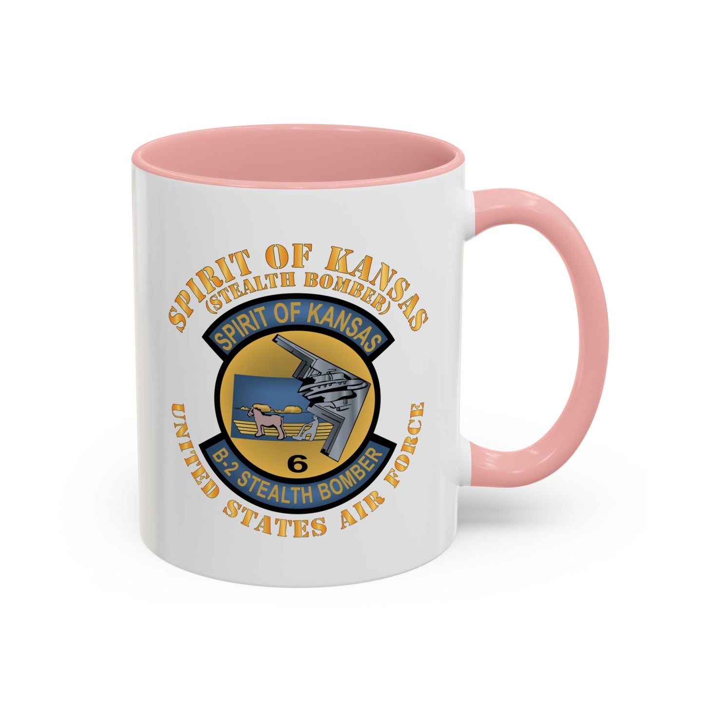 Accent Coffee Mug (11oz & 15oz) - USAF - B2 - Spirit of Kansas - Stealth Bomber X 300