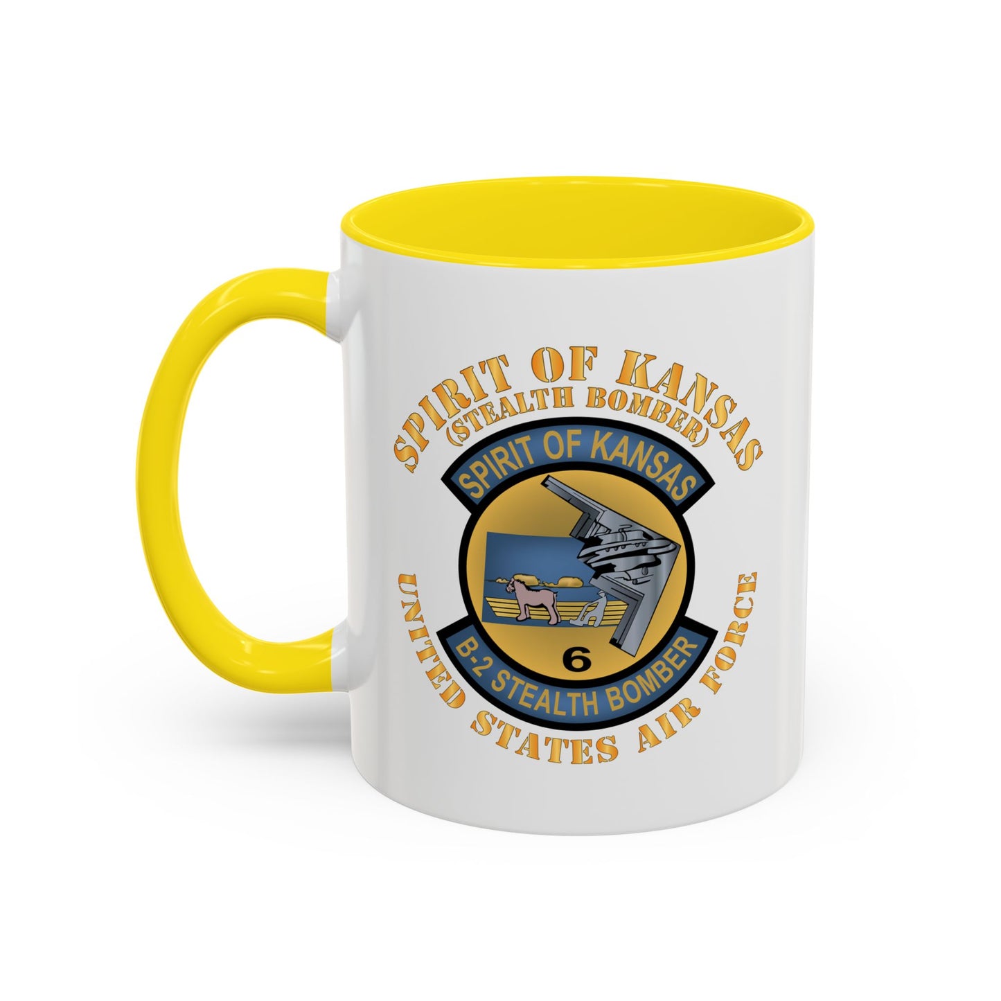 Accent Coffee Mug (11oz & 15oz) - USAF - B2 - Spirit of Kansas - Stealth Bomber X 300