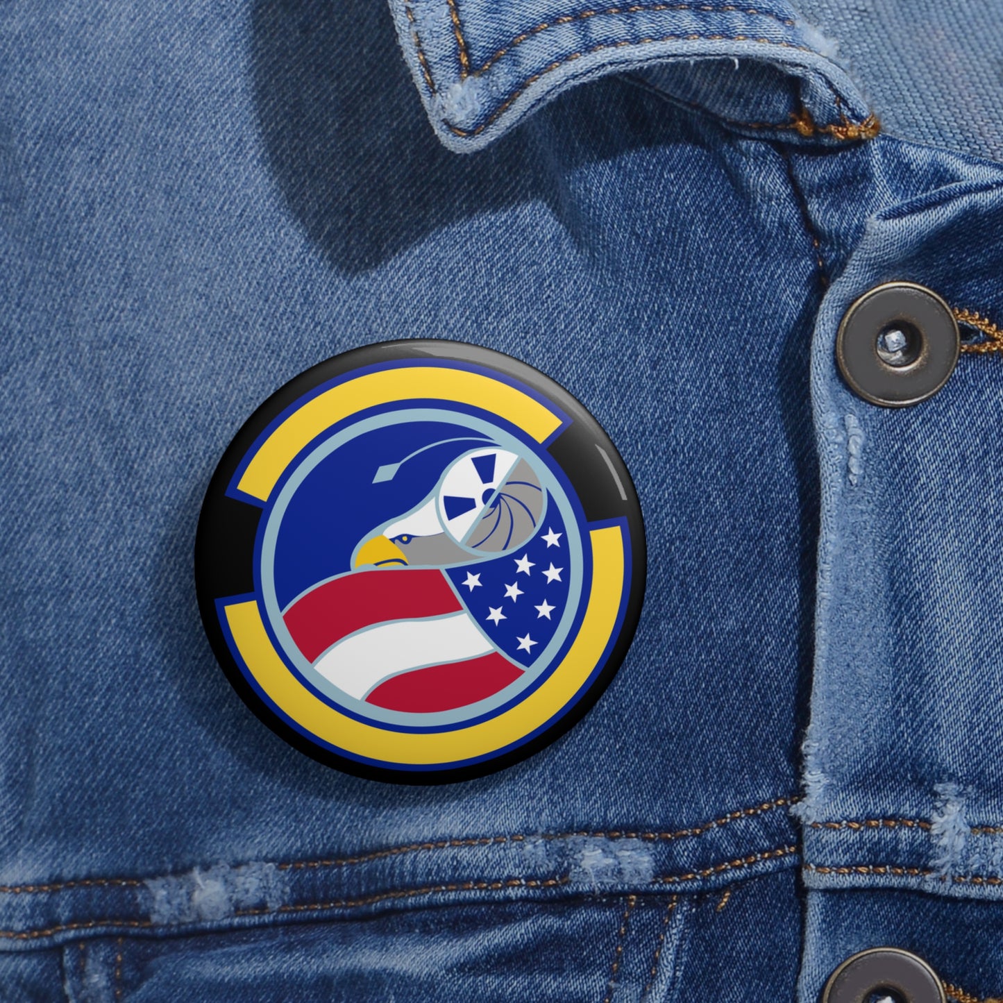 Custom Pin Button - USAF - 1st Combat Camera Squadron (AFPAA) wo txt