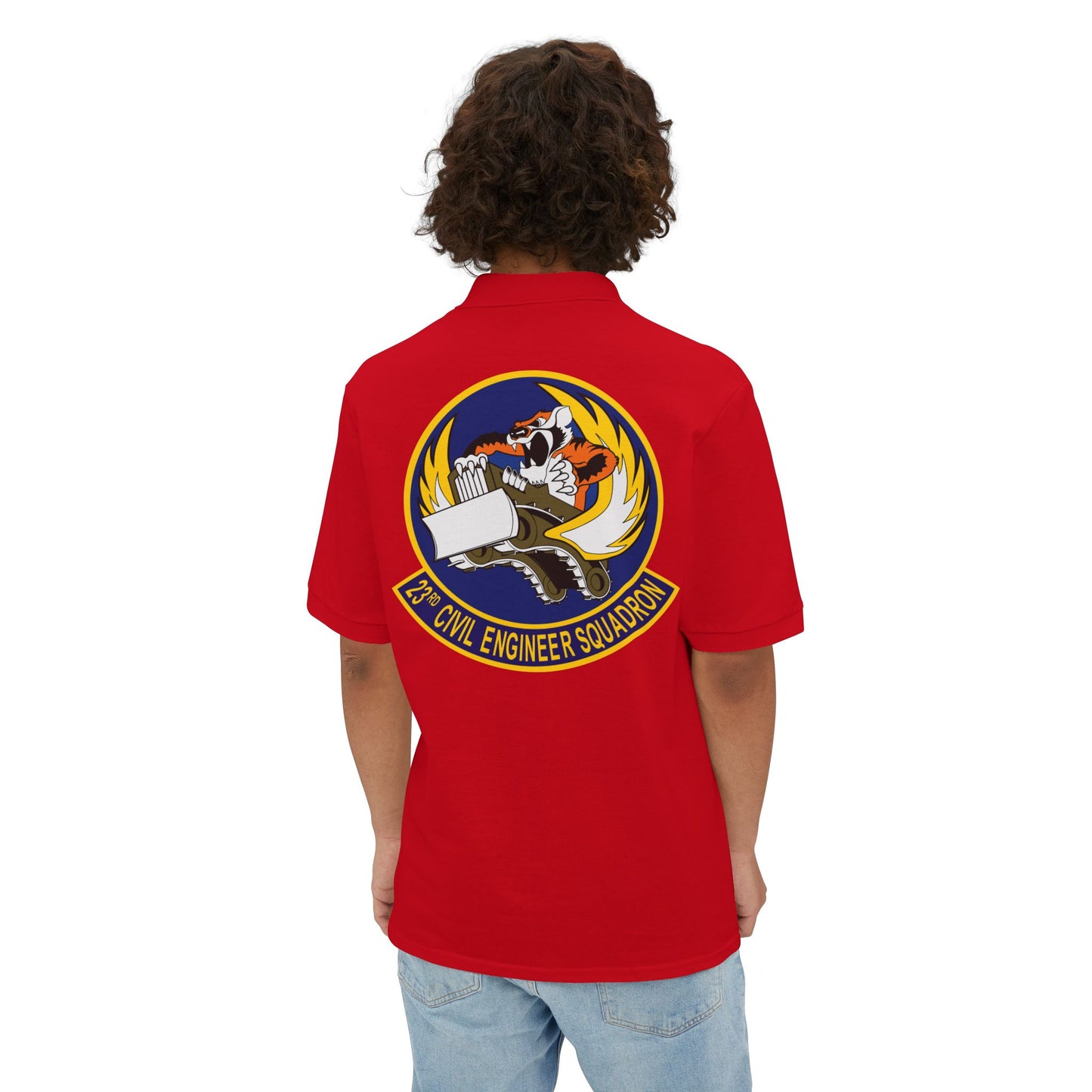 Men's Piqué Polo - USAF - 23d Civil Engineer Squadron wo Txt