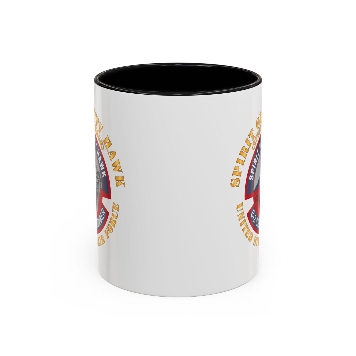 Accent Coffee Mug (11oz & 15oz) - USAF - B2 - Spirit of Kitty Hawk - Stealth Bomber X 300