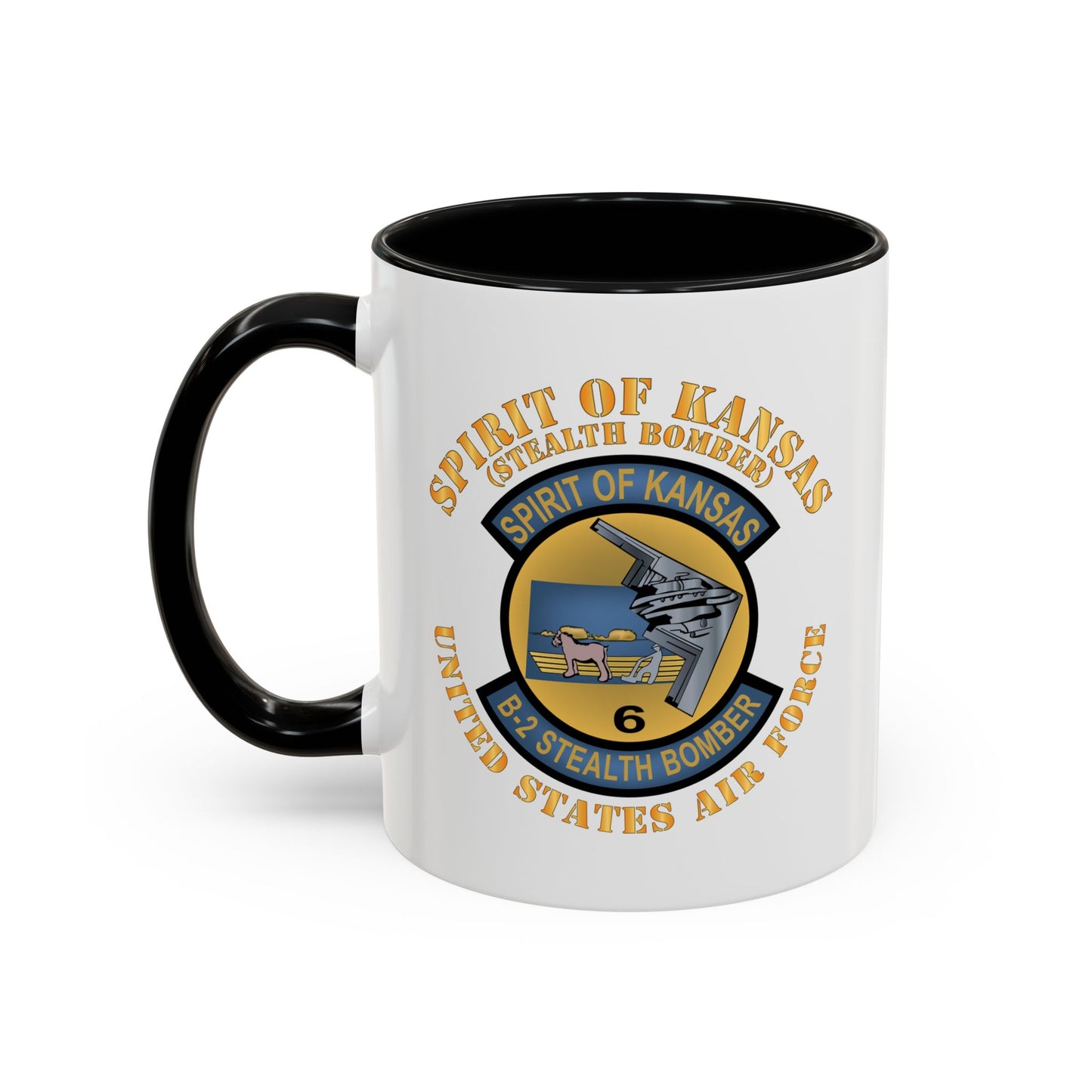 Accent Coffee Mug (11oz & 15oz) - USAF - B2 - Spirit of Kansas - Stealth Bomber X 300