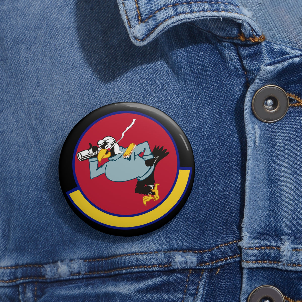 Custom Pin Button - USAF - 4th Reconnaissance Sq wo txt X 300