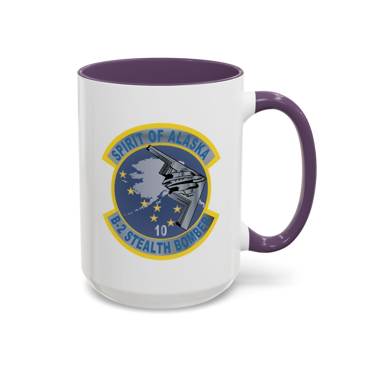 Accent Coffee Mug (11oz & 15oz) - USAF - B2 - Spirit of Alaska - Stealth Bomber wo txt X 300