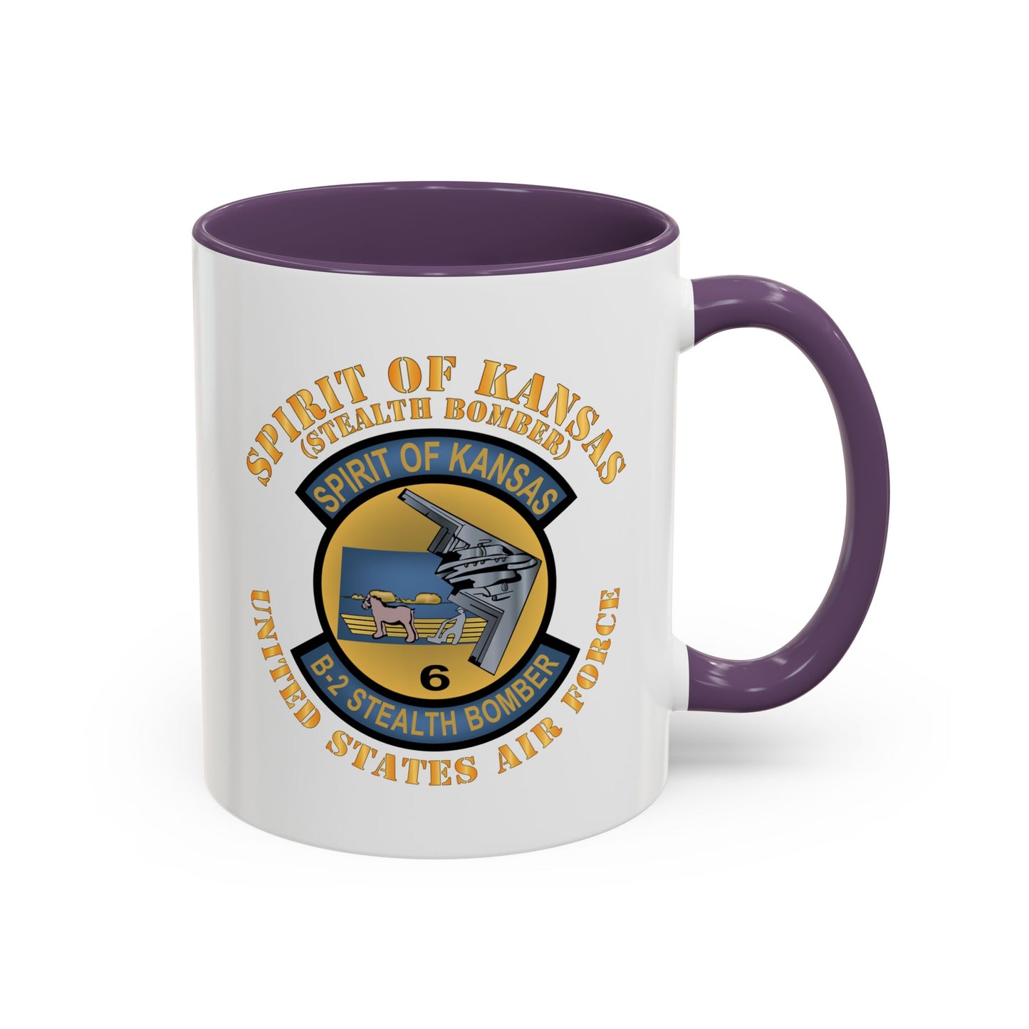 Accent Coffee Mug (11oz & 15oz) - USAF - B2 - Spirit of Kansas - Stealth Bomber X 300