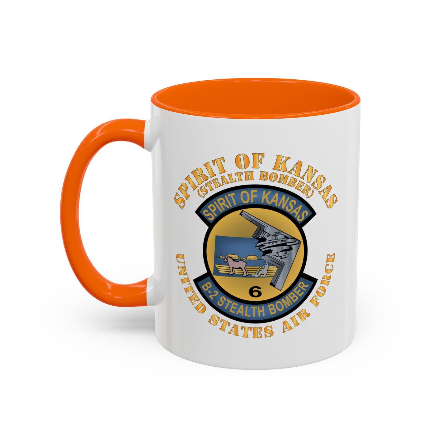 Accent Coffee Mug (11oz & 15oz) - USAF - B2 - Spirit of Kansas - Stealth Bomber X 300