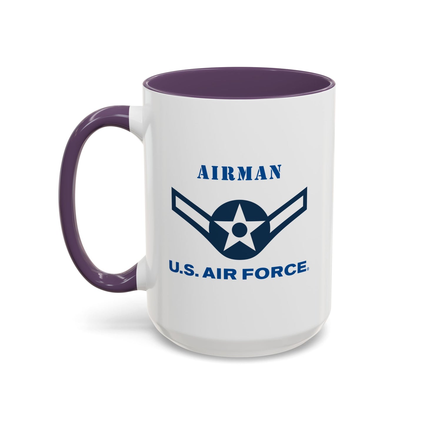 Accent Coffee Mug (11oz & 15oz) - USAF - Airman (E2) - 2020 - US Air Force w Text X 300