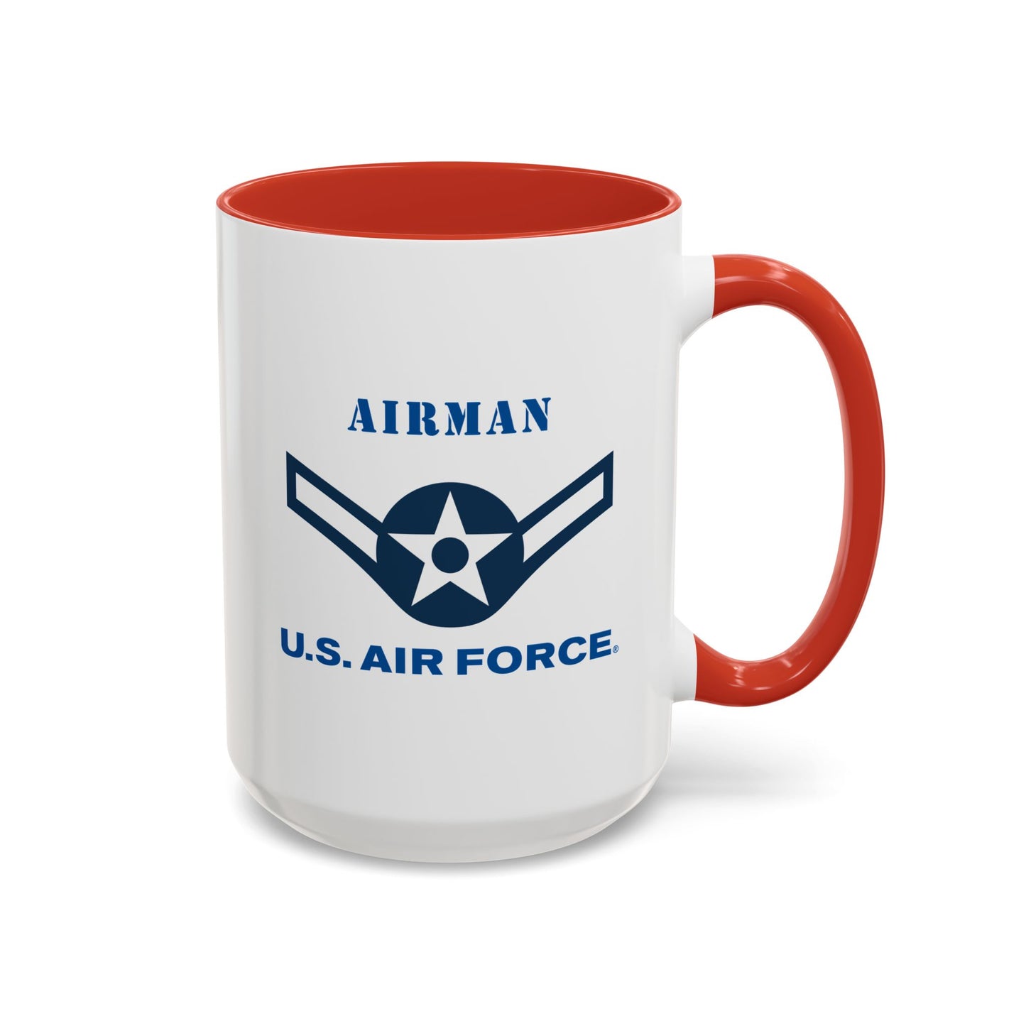 Accent Coffee Mug (11oz & 15oz) - USAF - Airman (E2) - 2020 - US Air Force w Text X 300
